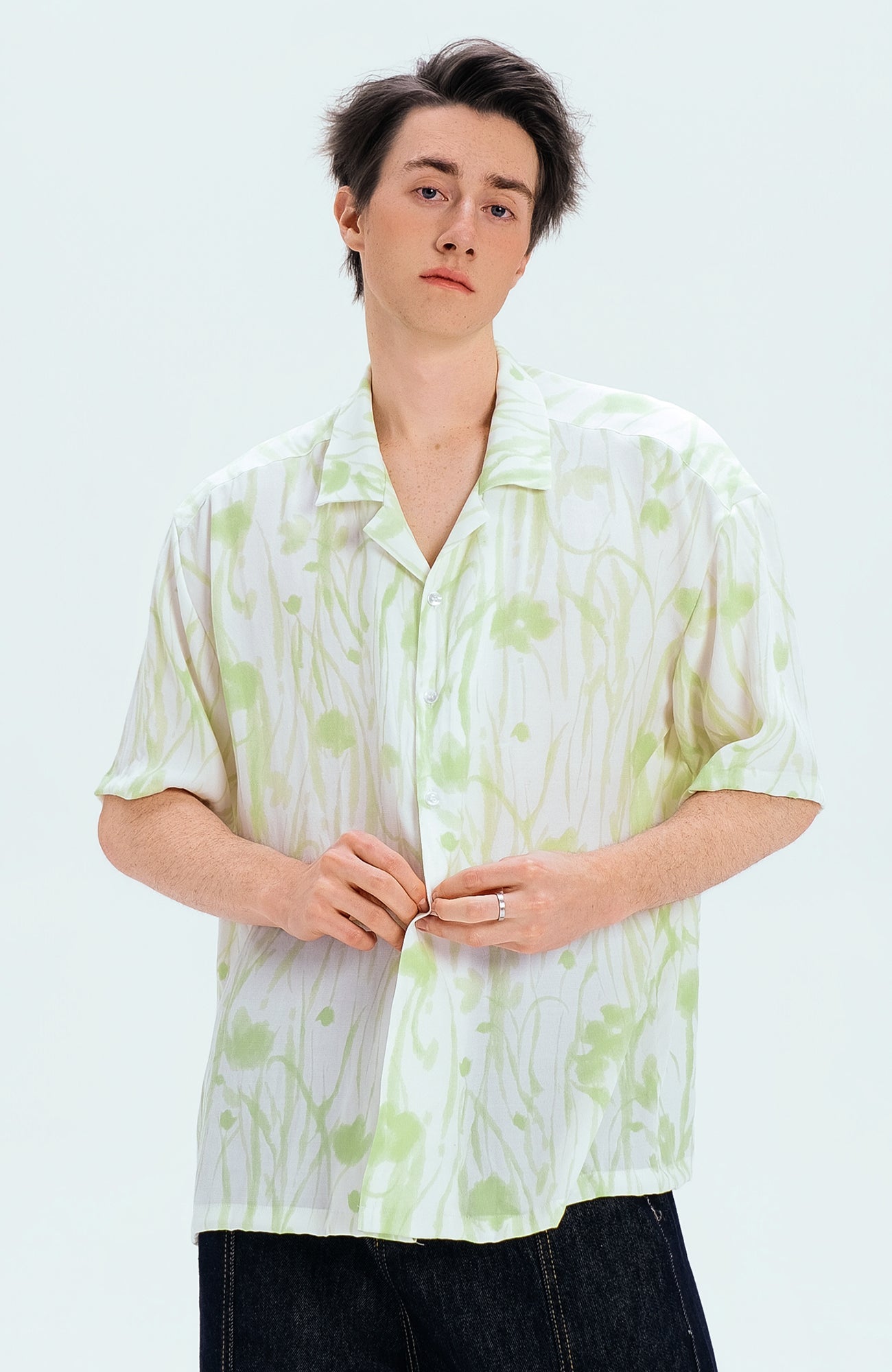 WIID Floral Cuban Half Shirt-Half shirt-M (Preorder)-Free Shipping Leatheretro