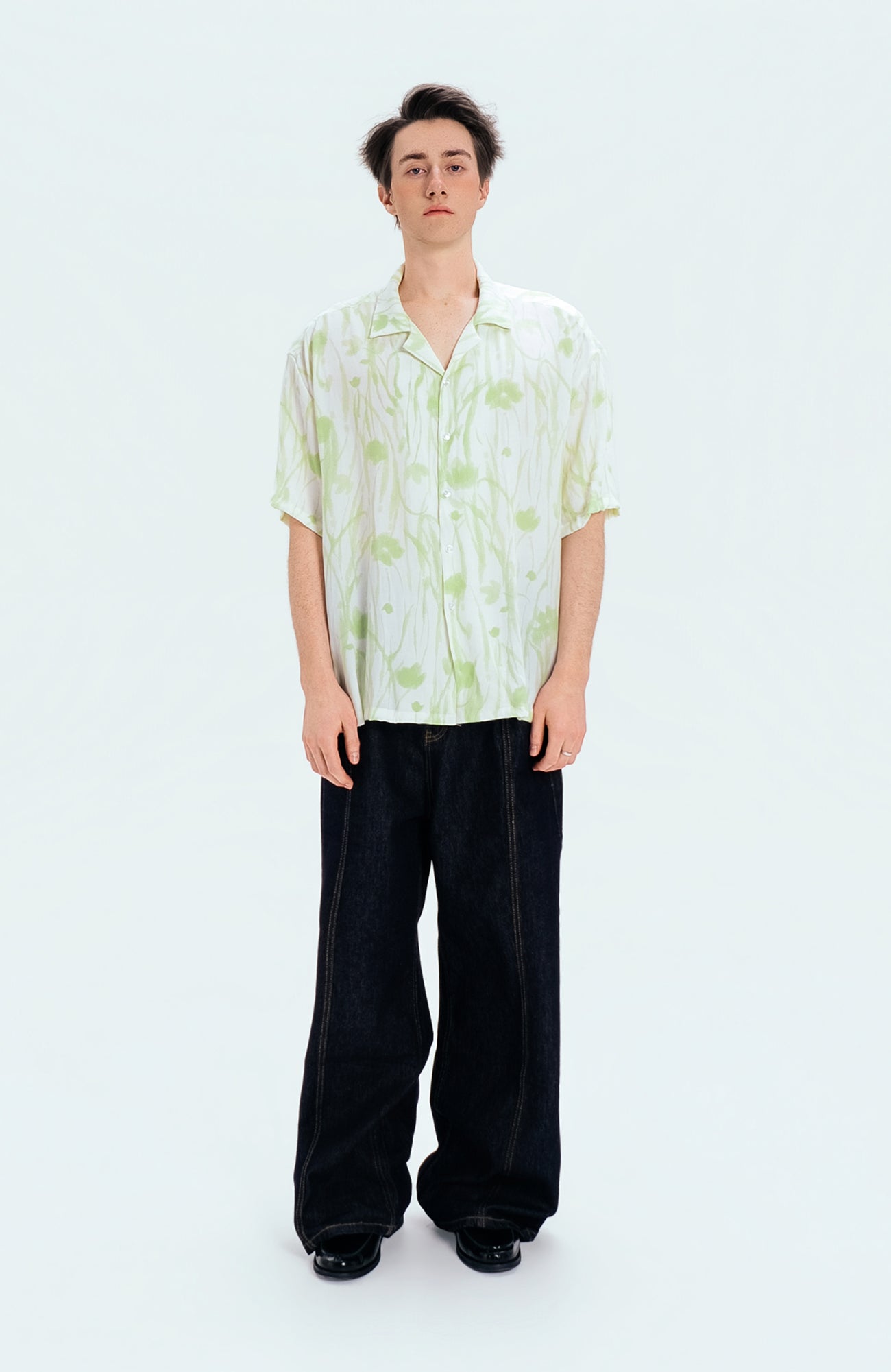 WIID Floral Cuban Half Shirt-Half shirt-M (Preorder)-Free Shipping Leatheretro