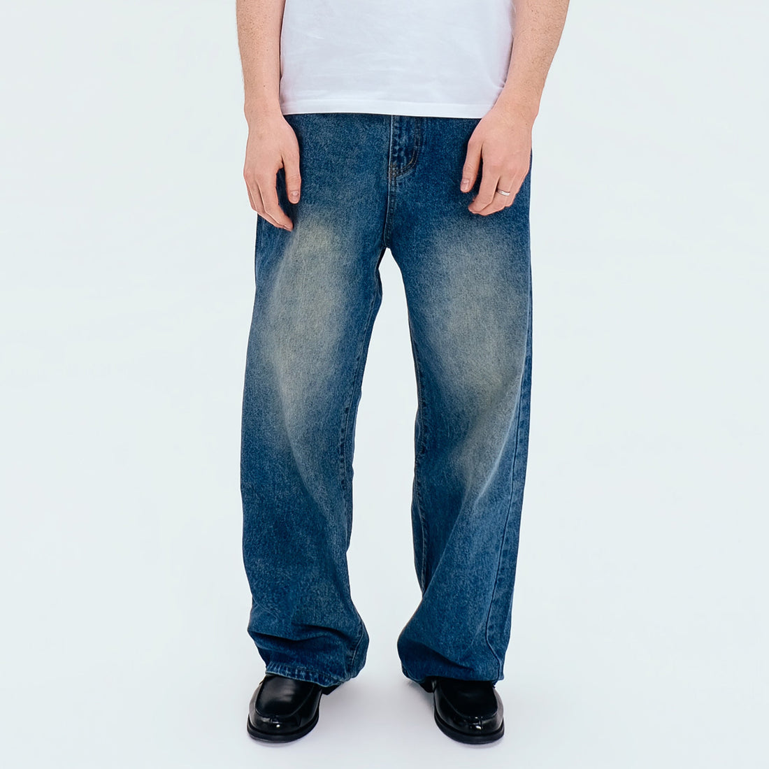 WIID Classic Faded Straight Jeans-Jeans-M (Preorder)-Free Shipping Leatheretro