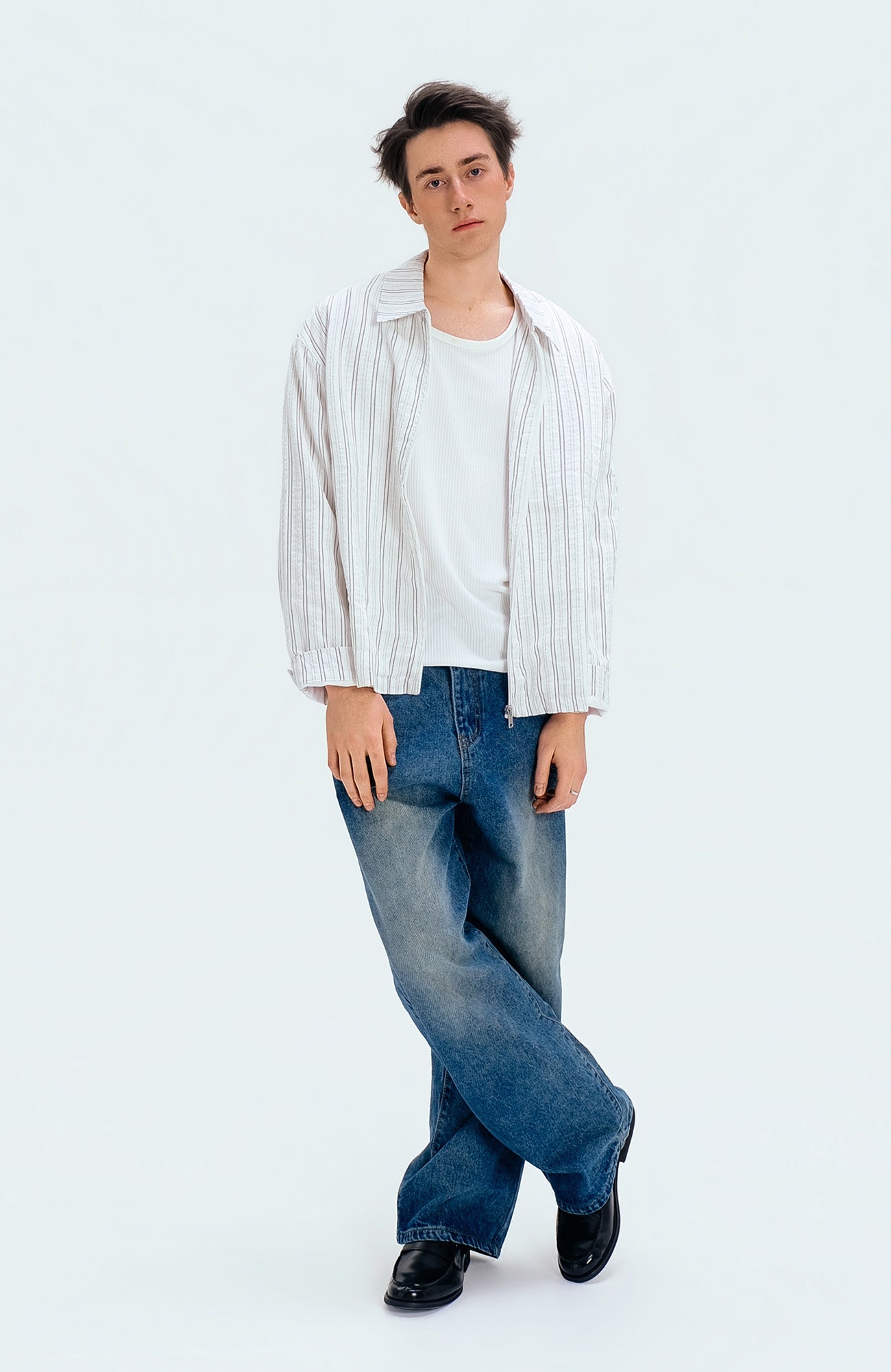 WIID Classic Faded Straight Jeans-Jeans-M (Preorder)-Free Shipping Leatheretro