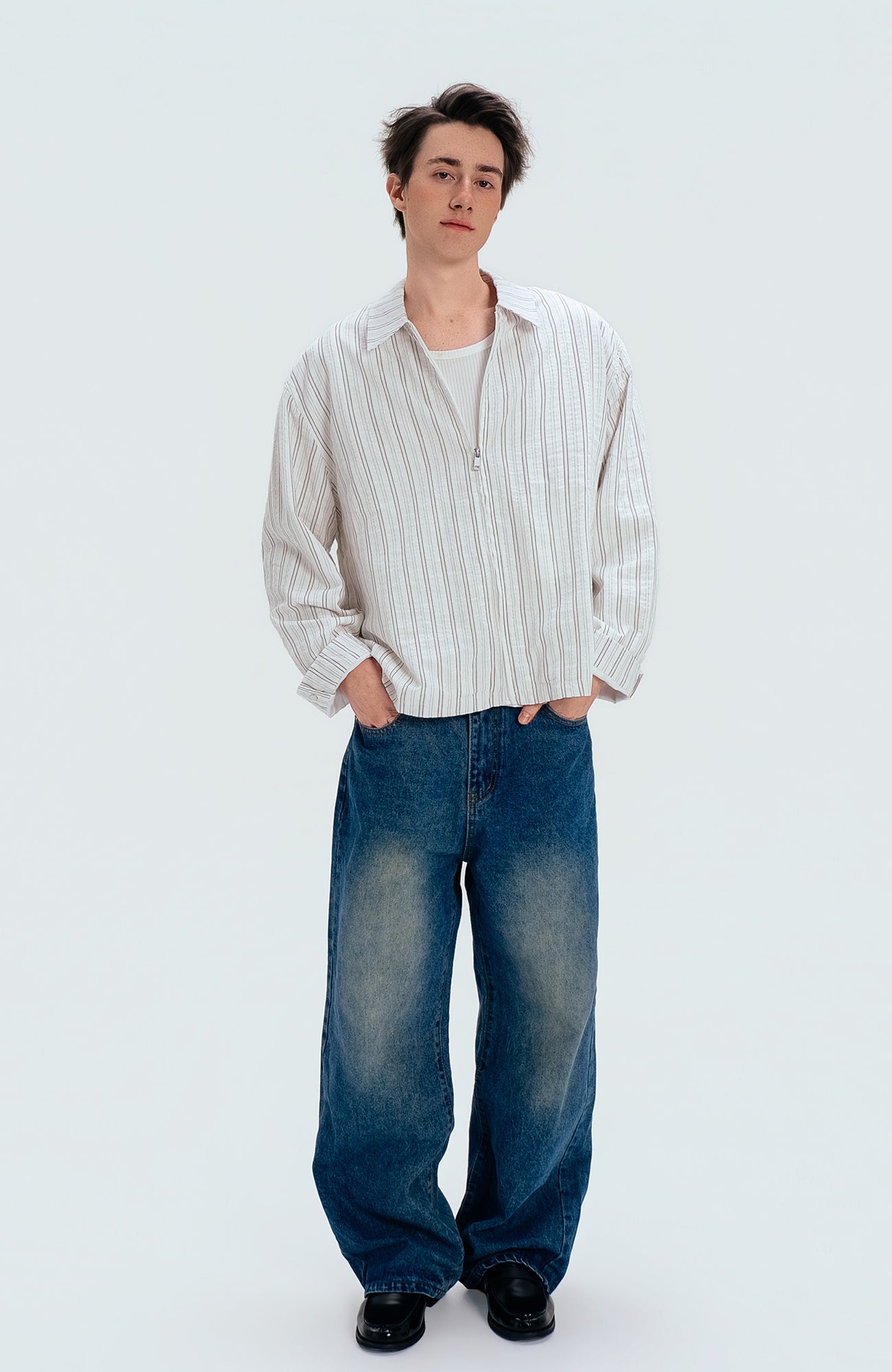 WIID Classic Faded Straight Jeans-Jeans-M (Preorder)-Free Shipping Leatheretro