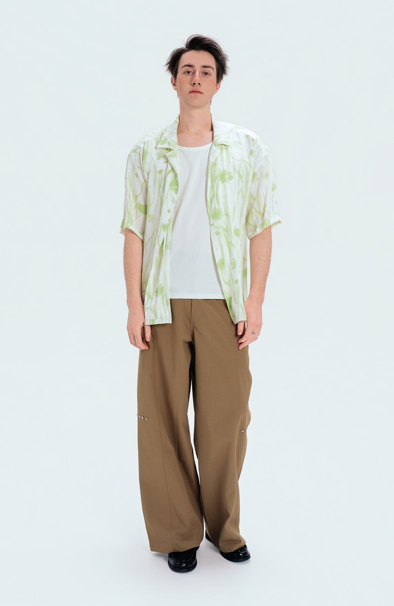WIID Floral Cuban Half Shirt-Half shirt-M (Preorder)-Free Shipping Leatheretro
