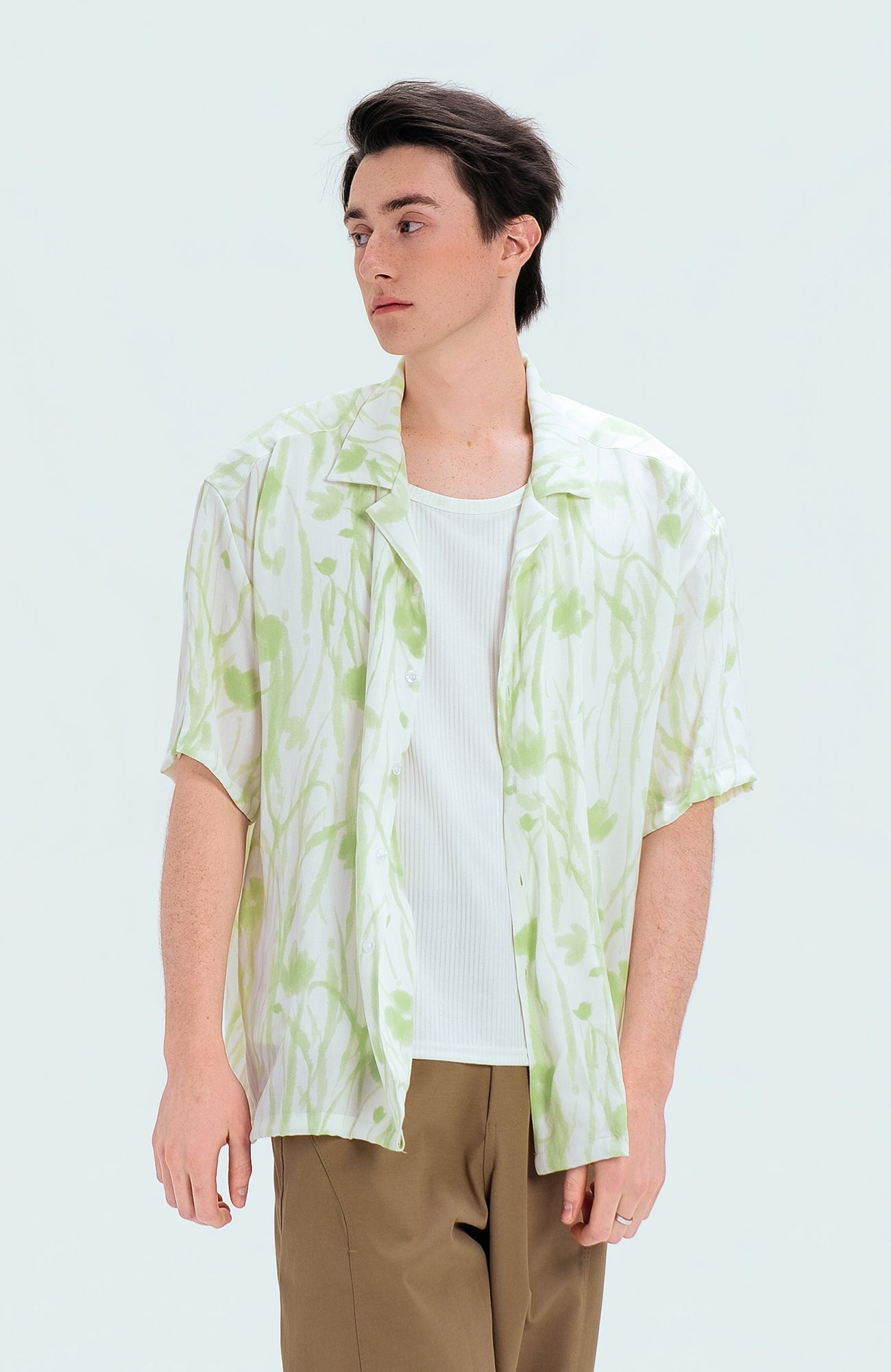 WIID Floral Cuban Half Shirt-Half shirt-M (Preorder)-Free Shipping Leatheretro