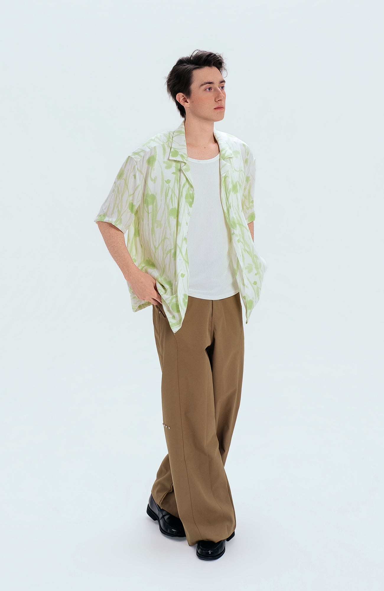 WIID Floral Cuban Half Shirt-Half shirt-M (Preorder)-Free Shipping Leatheretro