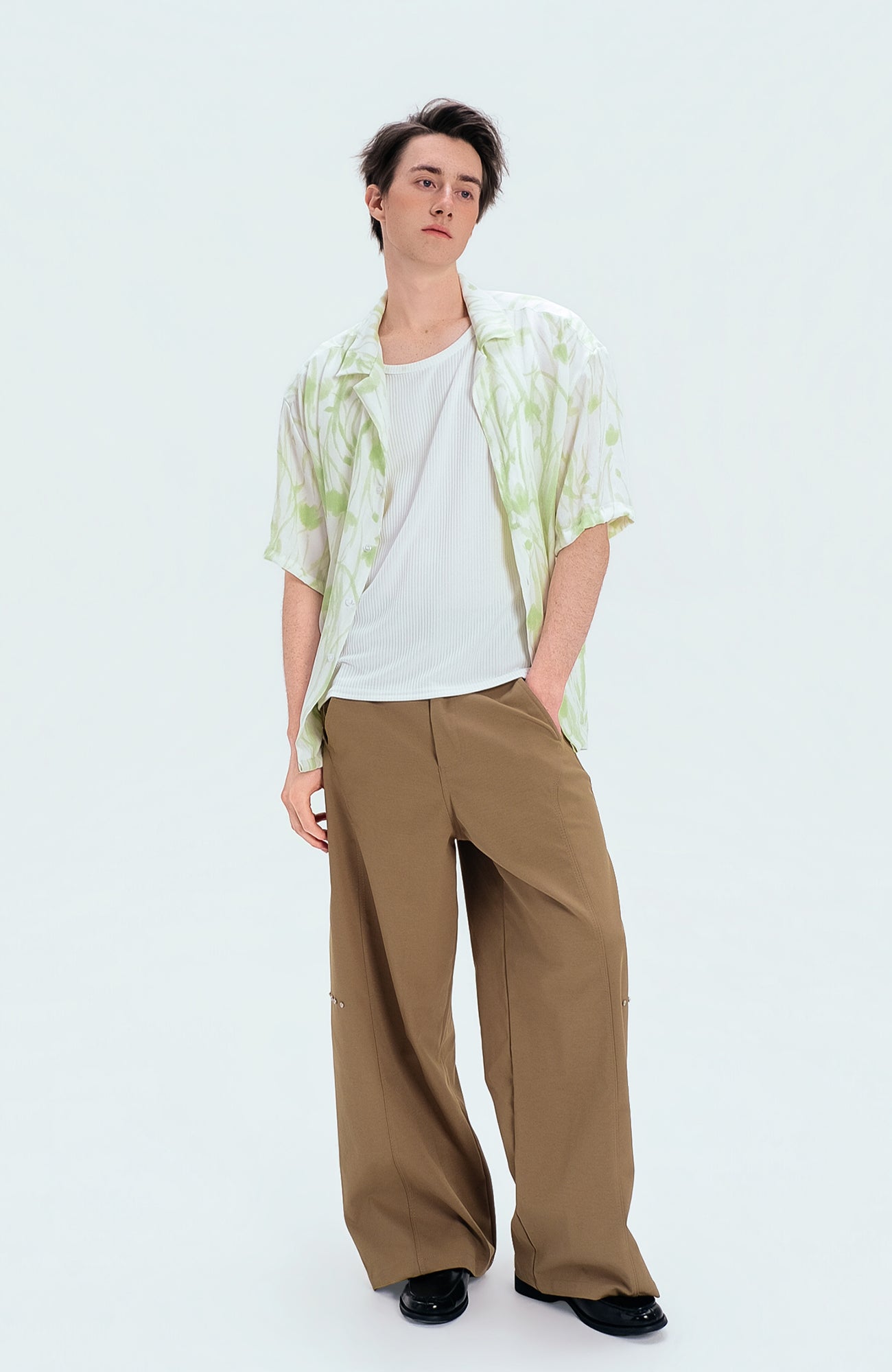 WIID Floral Cuban Half Shirt-Half shirt-M (Preorder)-Free Shipping Leatheretro