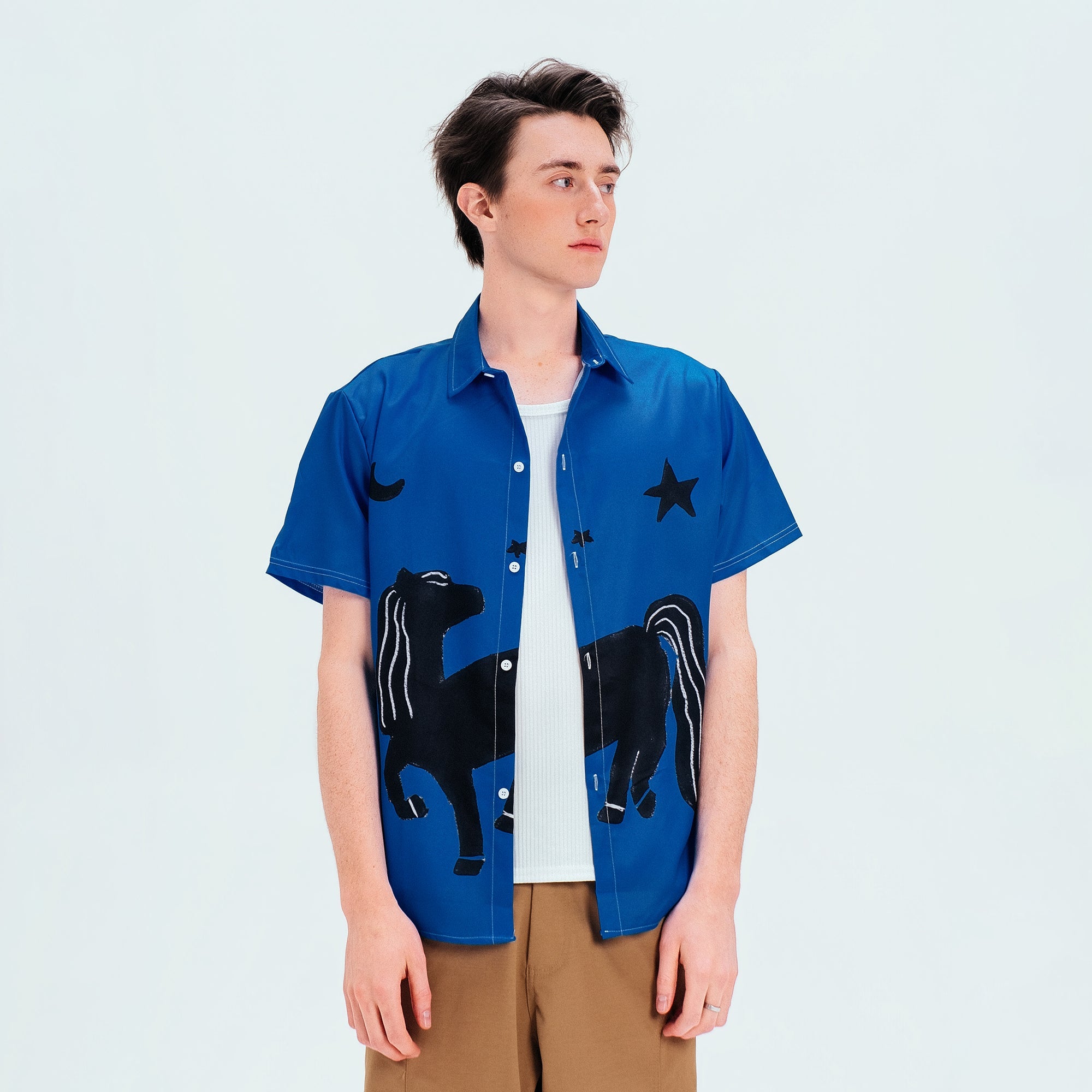 WIID Animal Graphic Half Shirt-Half shirt-M (Preorder)-Free Shipping Leatheretro