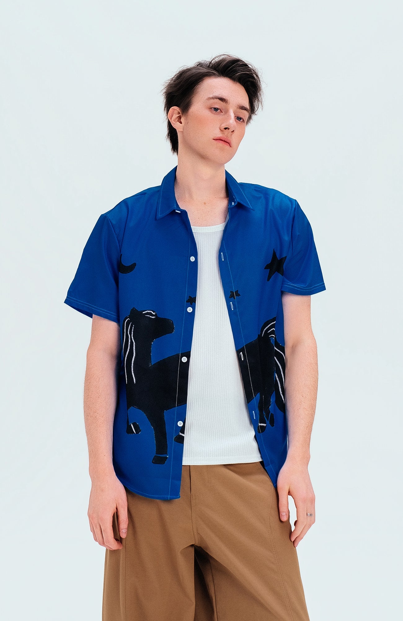 WIID Animal Graphic Half Shirt-Half shirt-M (Preorder)-Free Shipping Leatheretro