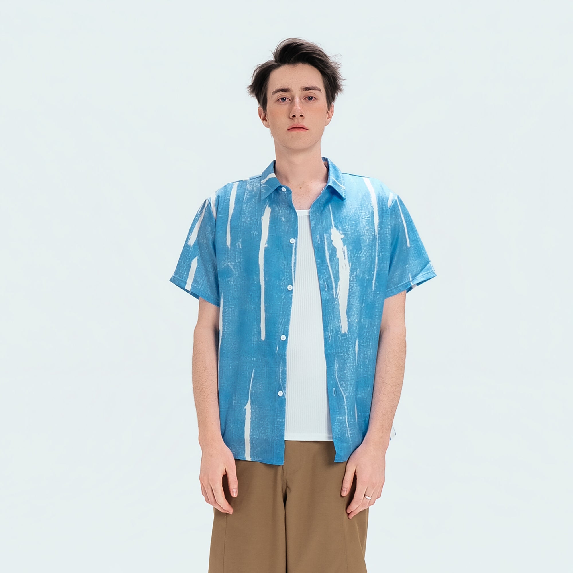 WIID Brush-Paint Full-Print Half Shirt-Half shirt-M (Preorder)-Free Shipping Leatheretro