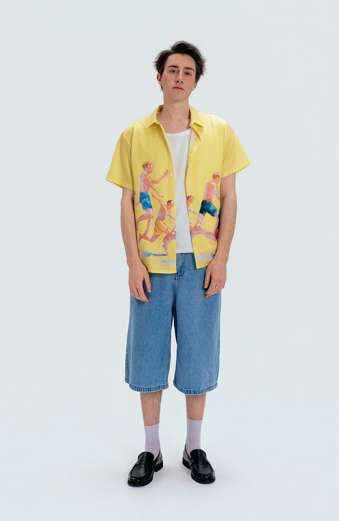 WIID Watercolor Summer Boys Half Shirt-Half shirt-M (Preorder)-Free Shipping Leatheretro