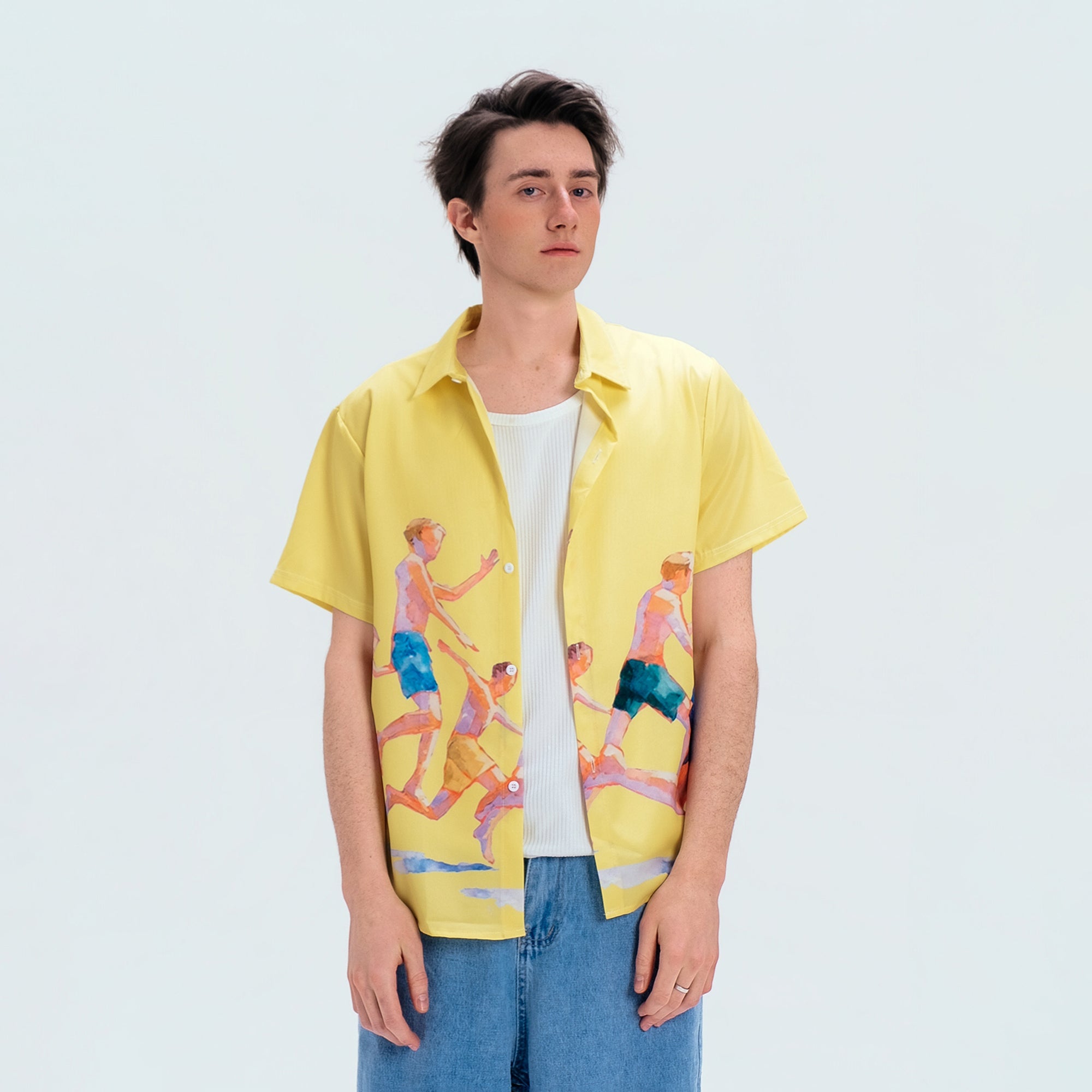 WIID Watercolor Summer Boys Half Shirt-Half shirt-M (Preorder)-Free Shipping Leatheretro