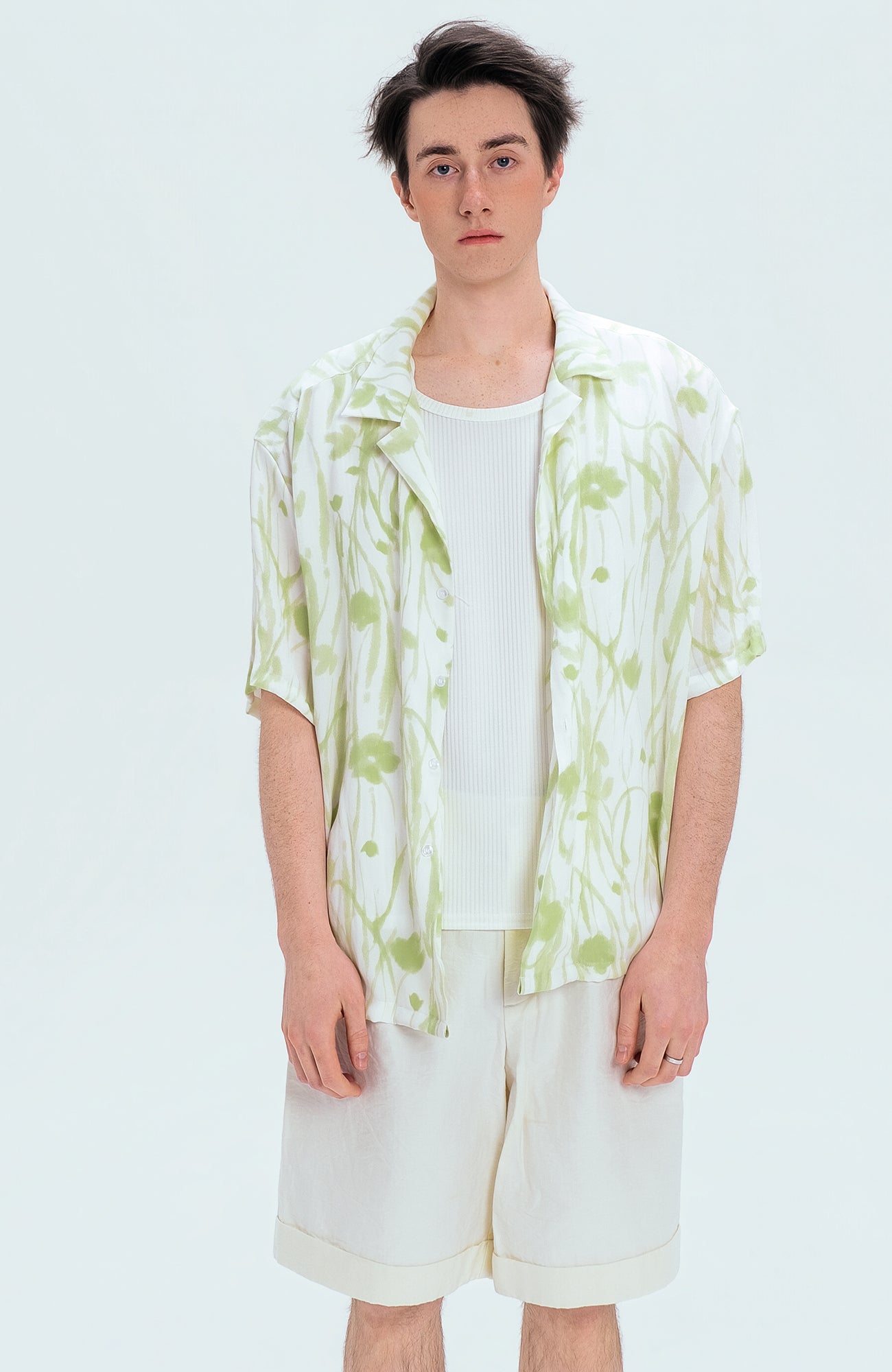 WIID Floral Cuban Half Shirt-Half shirt-M (Preorder)-Free Shipping Leatheretro