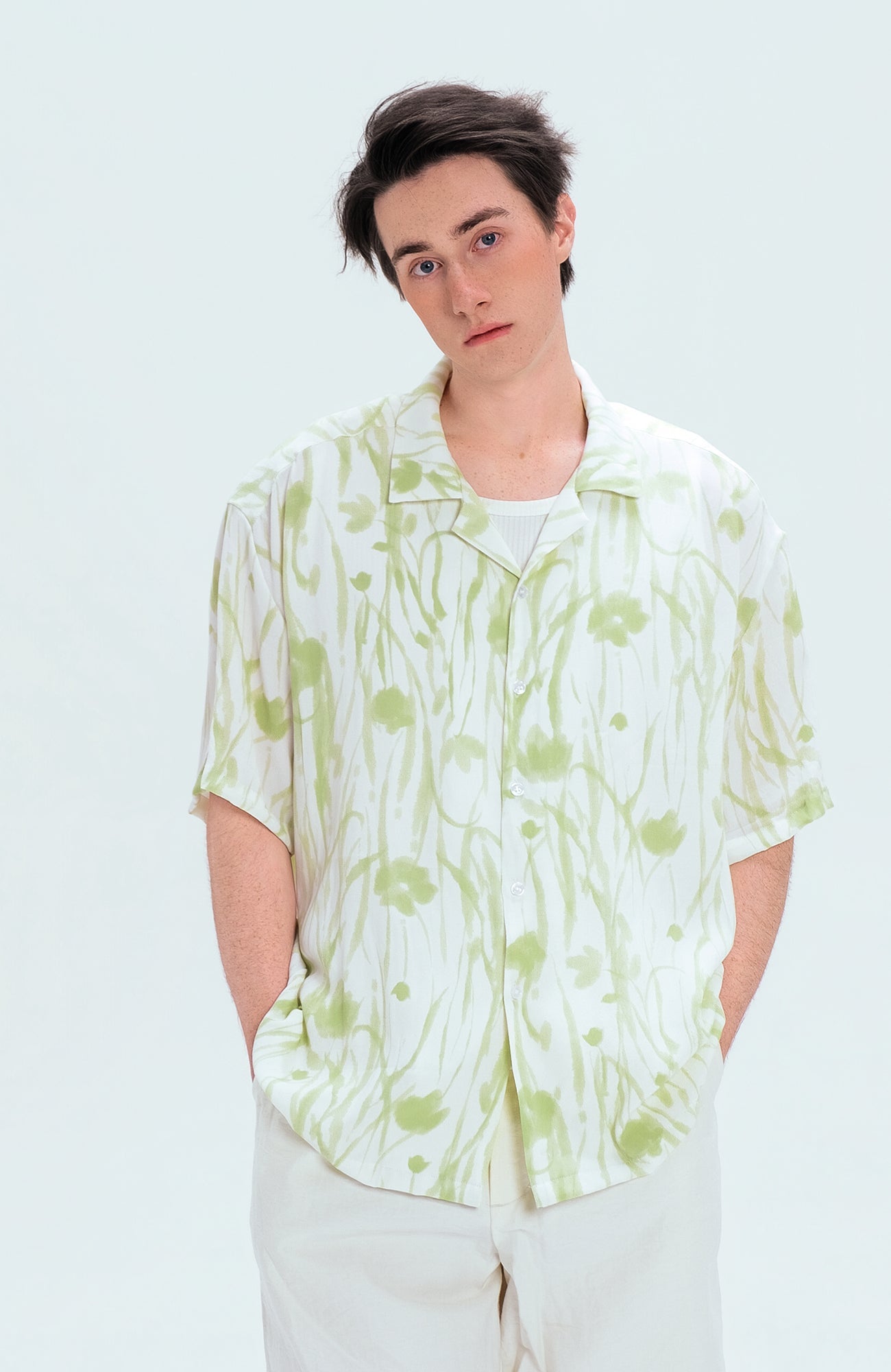 WIID Floral Cuban Half Shirt-Half shirt-M (Preorder)-Free Shipping Leatheretro