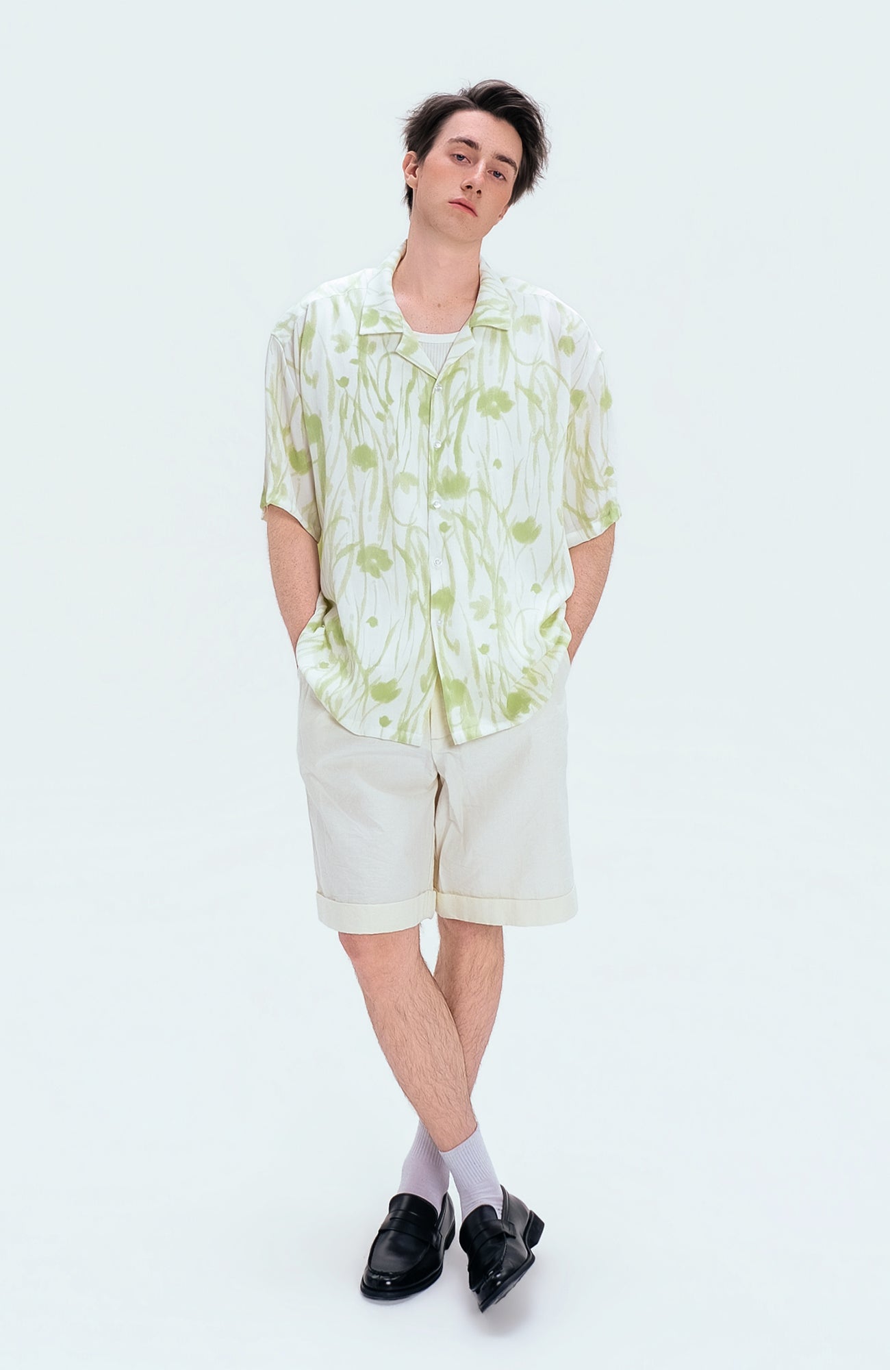 WIID Floral Cuban Half Shirt-Half shirt-M (Preorder)-Free Shipping Leatheretro