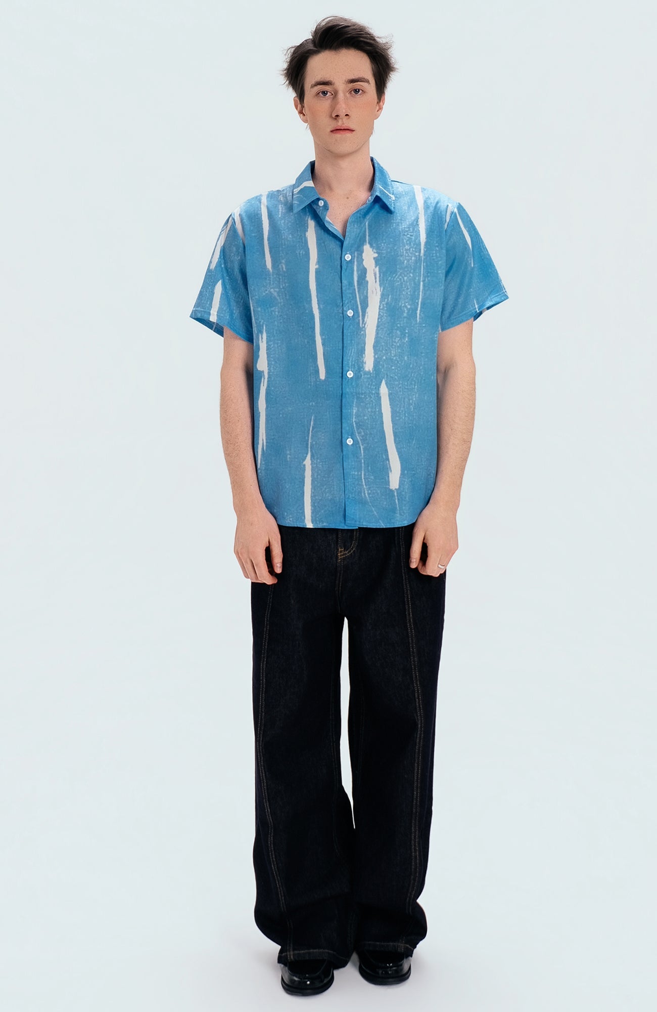 WIID Brush-Paint Full-Print Half Shirt-Half shirt-M (Preorder)-Free Shipping Leatheretro