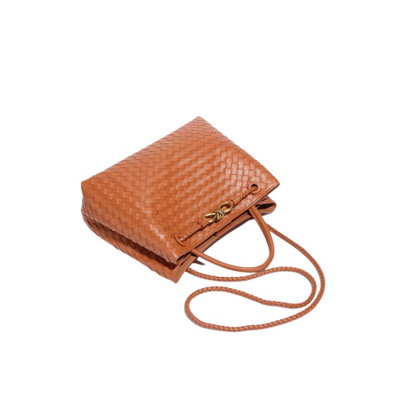 Hand Woven Large Capacity Tote Handbag-Tote Bag-Travertine Green-Free Shipping Leatheretro