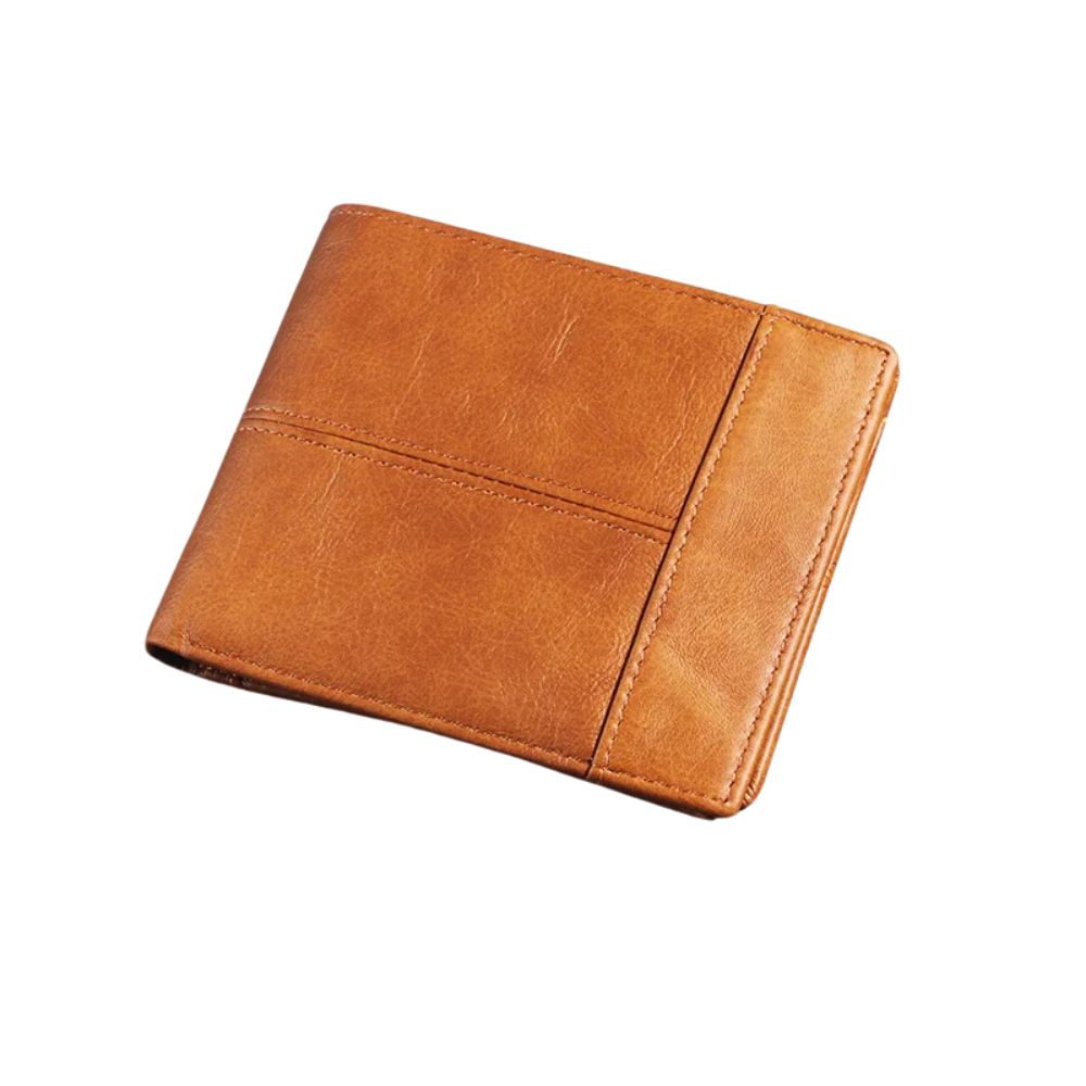Handmade Genuine Leather Men's Wallet - Slim, Durable Purse-Wallets & Money Clips-Bronze-Free Shipping Leatheretro