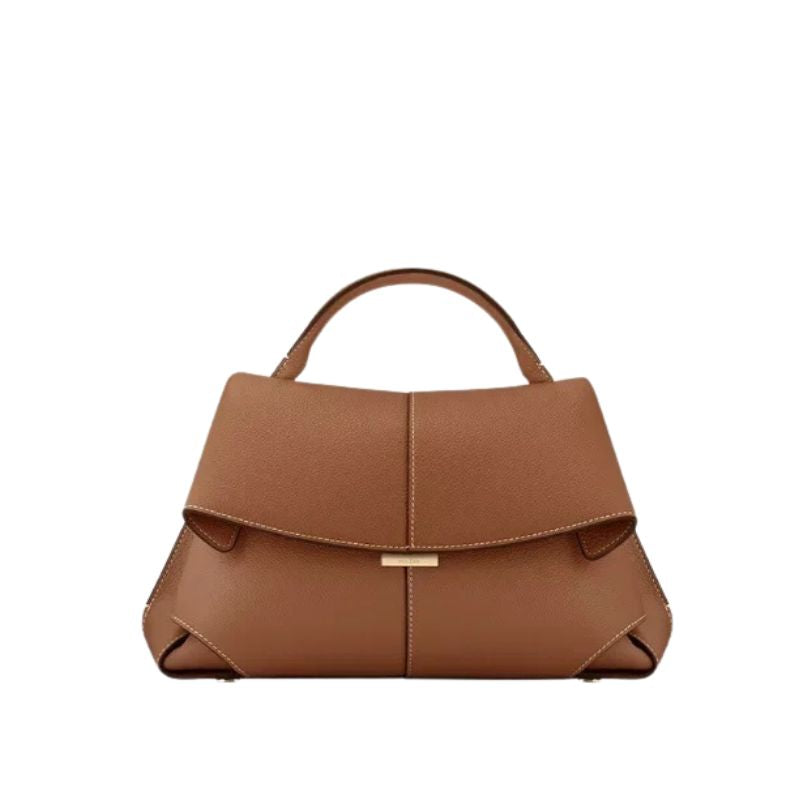 High-End Luxury Leather Smile Bag Designer Handbag with Pleated Design-Handbags-Gray-Free Shipping Leatheretro