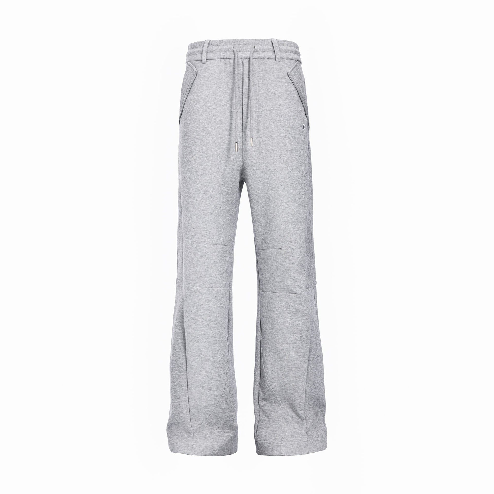 CATSSTAC Paneled Scuba Knit Straight-Leg Sweatpants-Pants-M-Gray-Free Shipping Leatheretro