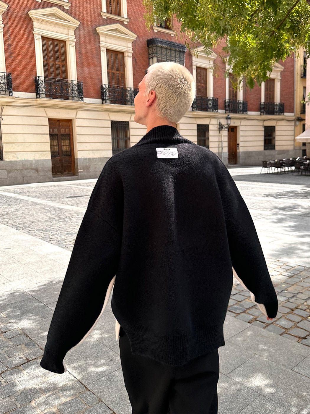 SOURPLUM Modern Spliced V-Neck Sweater-Sweater-S-Free Shipping Leatheretro