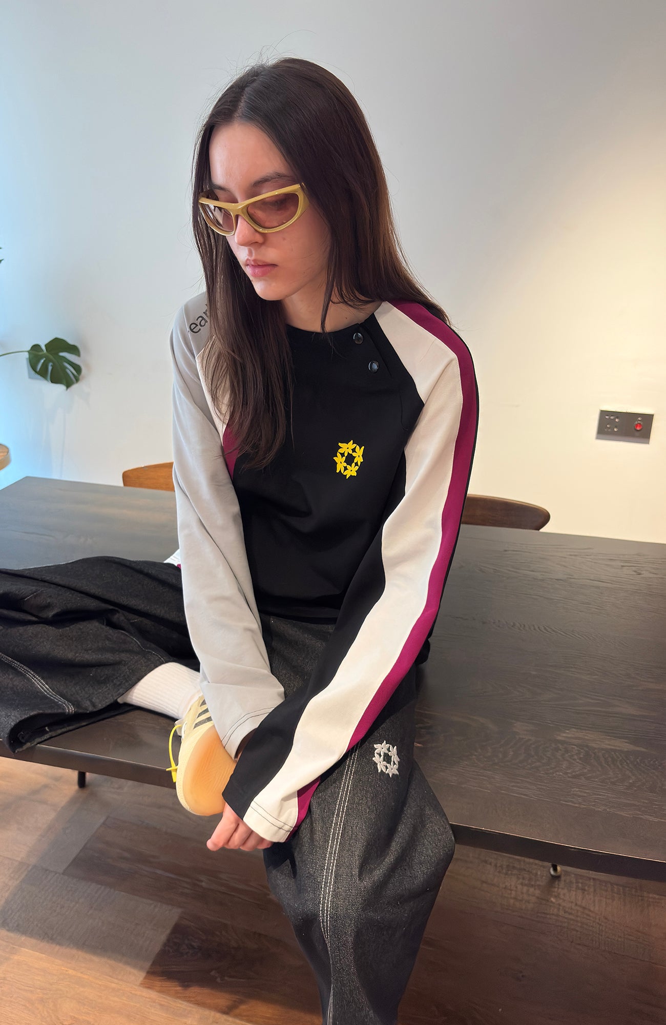 MIICHOUS Asymmetric Colorblocked Quick-Dry Long-Sleeve Tee-L/S Tee-S-Free Shipping Leatheretro
