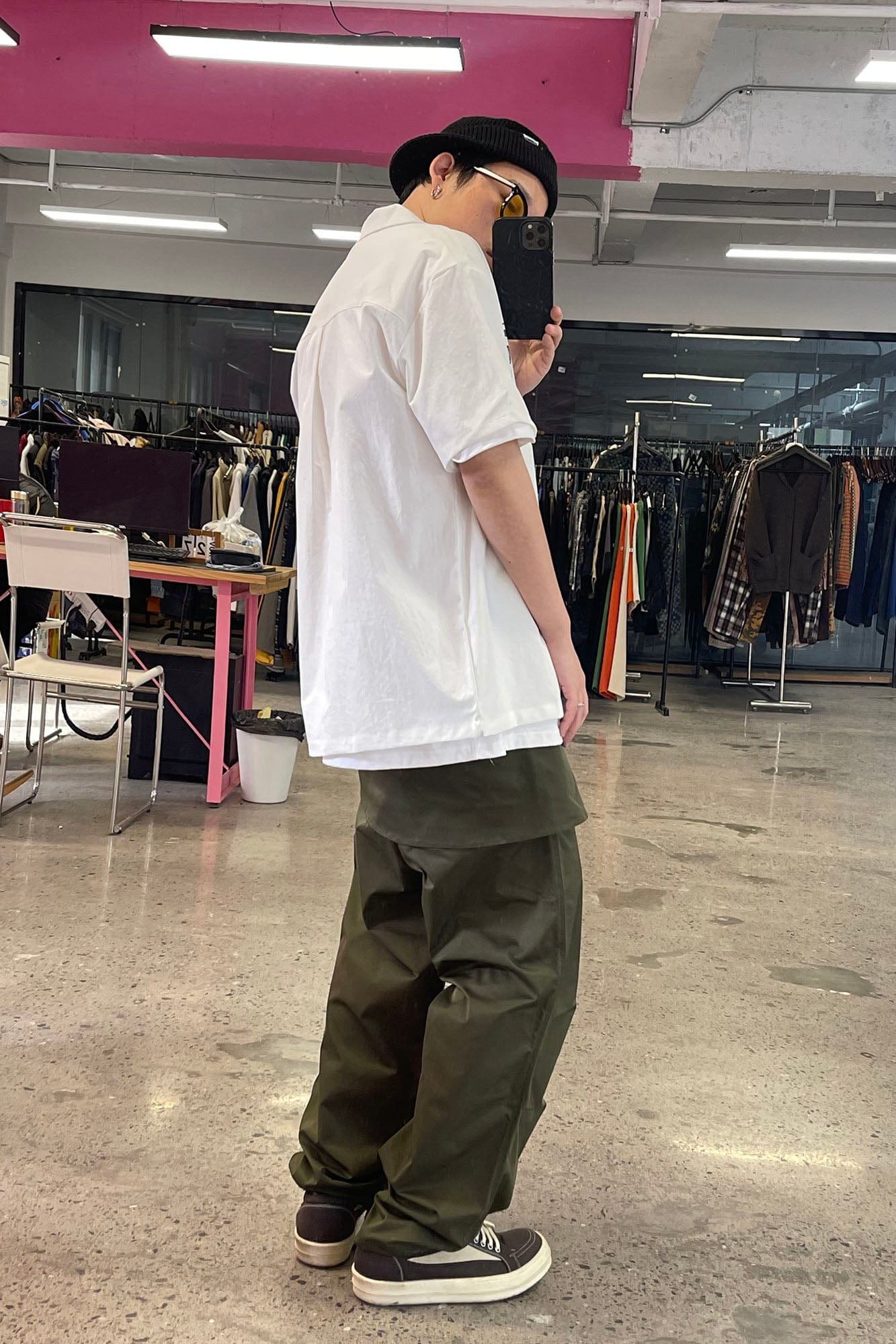 ME DA IGUAL Layered Fold-Over Straight-Leg Pants-Pants-M-Free Shipping Leatheretro