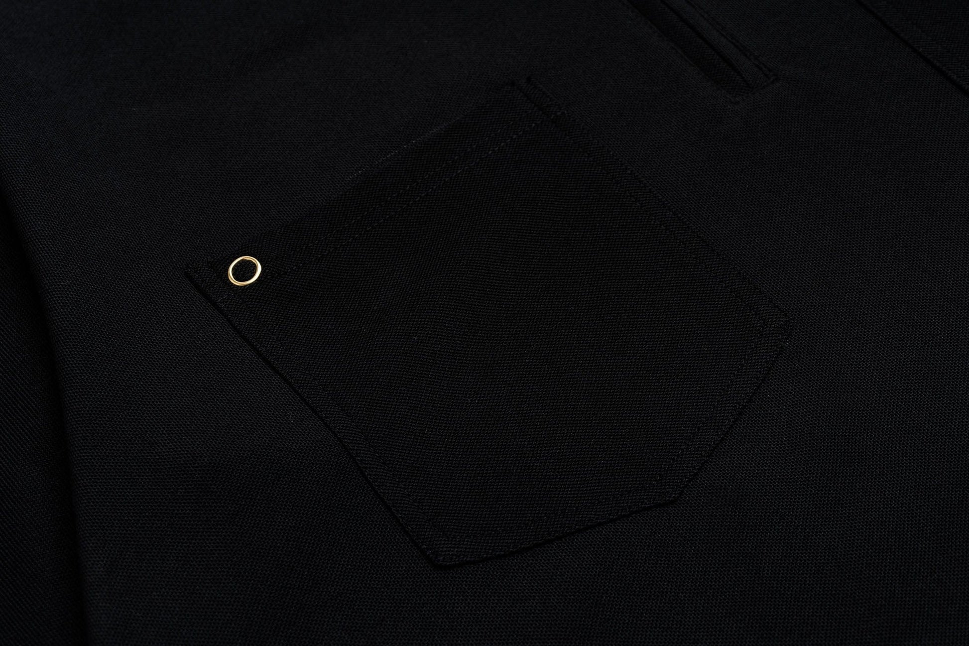 OVDY Essential Half-Zip Polo Pocket T-Shirt-T Shirt-Black-S-Free Shipping Leatheretro