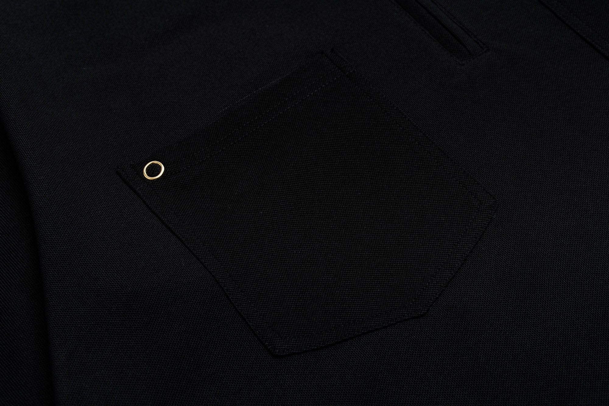 OVDY Essential Half-Zip Polo Pocket T-Shirt-T Shirt-Black-S-Free Shipping Leatheretro