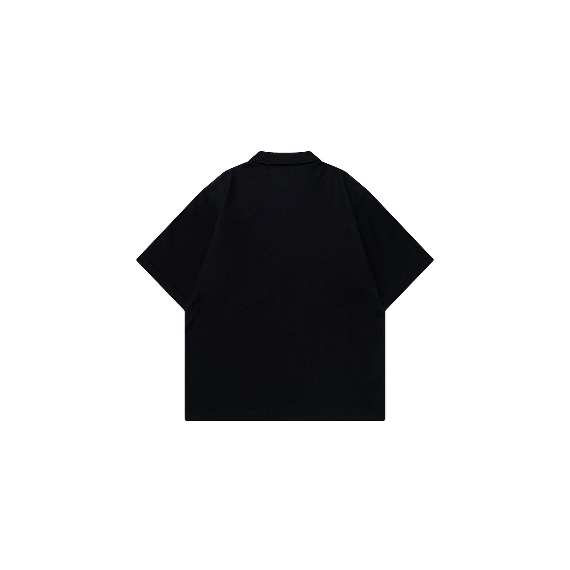 OVDY Essential Half-Zip Polo Pocket T-Shirt-T Shirt-Black-S-Free Shipping Leatheretro