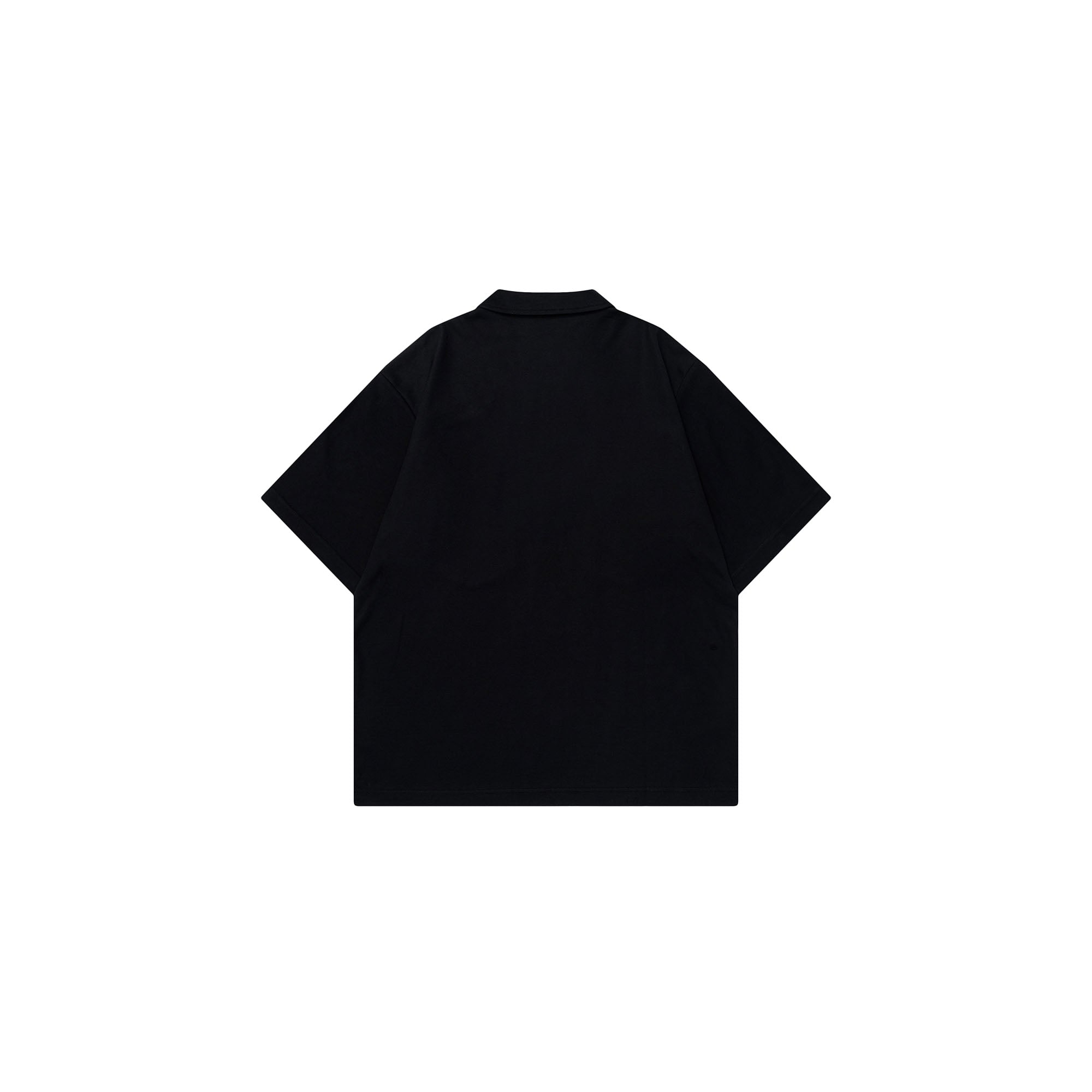 OVDY Essential Half-Zip Polo Pocket T-Shirt-T Shirt-Black-S-Free Shipping Leatheretro