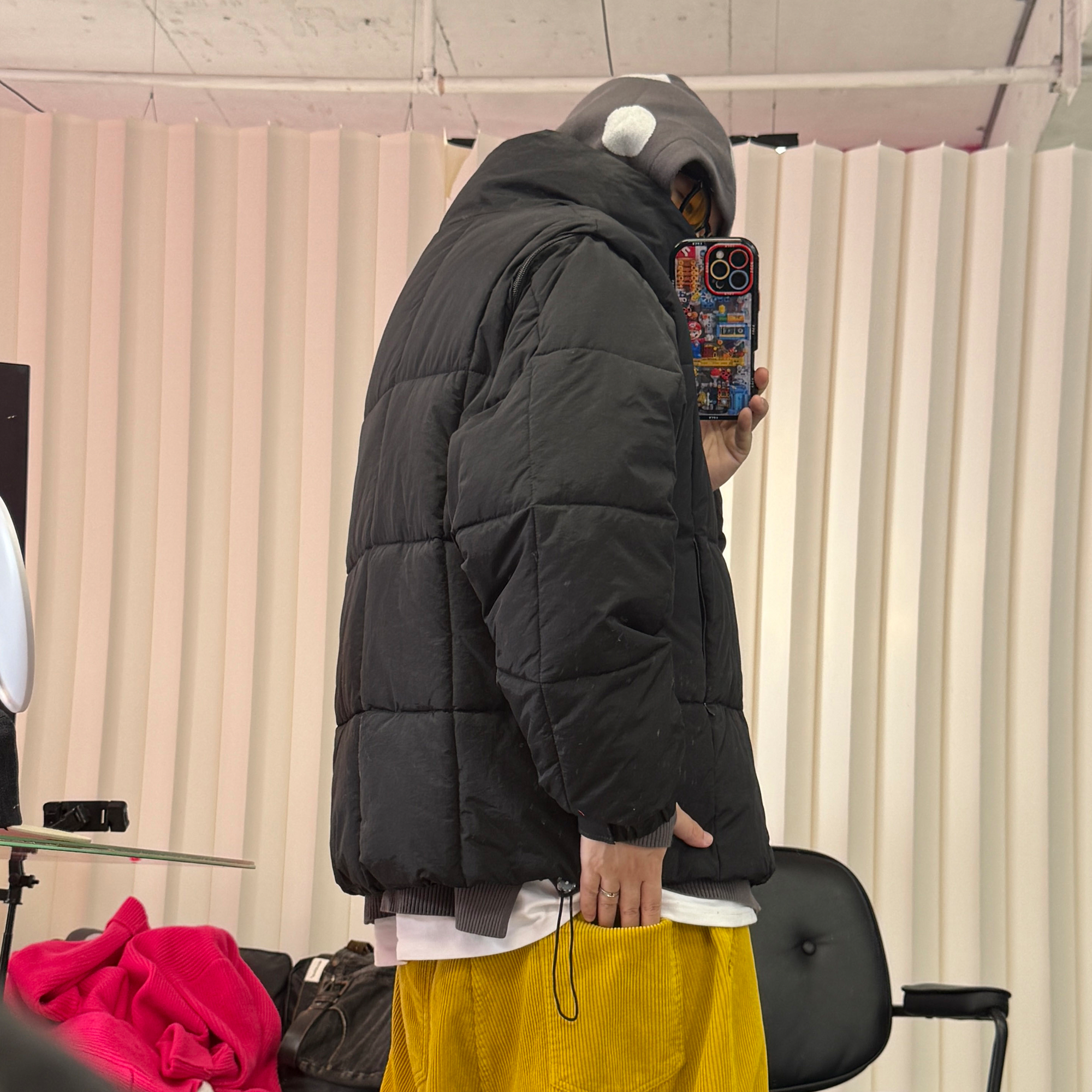 ME DA IGUAL Detachable Sleeve Stand-Collar Quilted Jacket-Jacket-M-Free Shipping Leatheretro