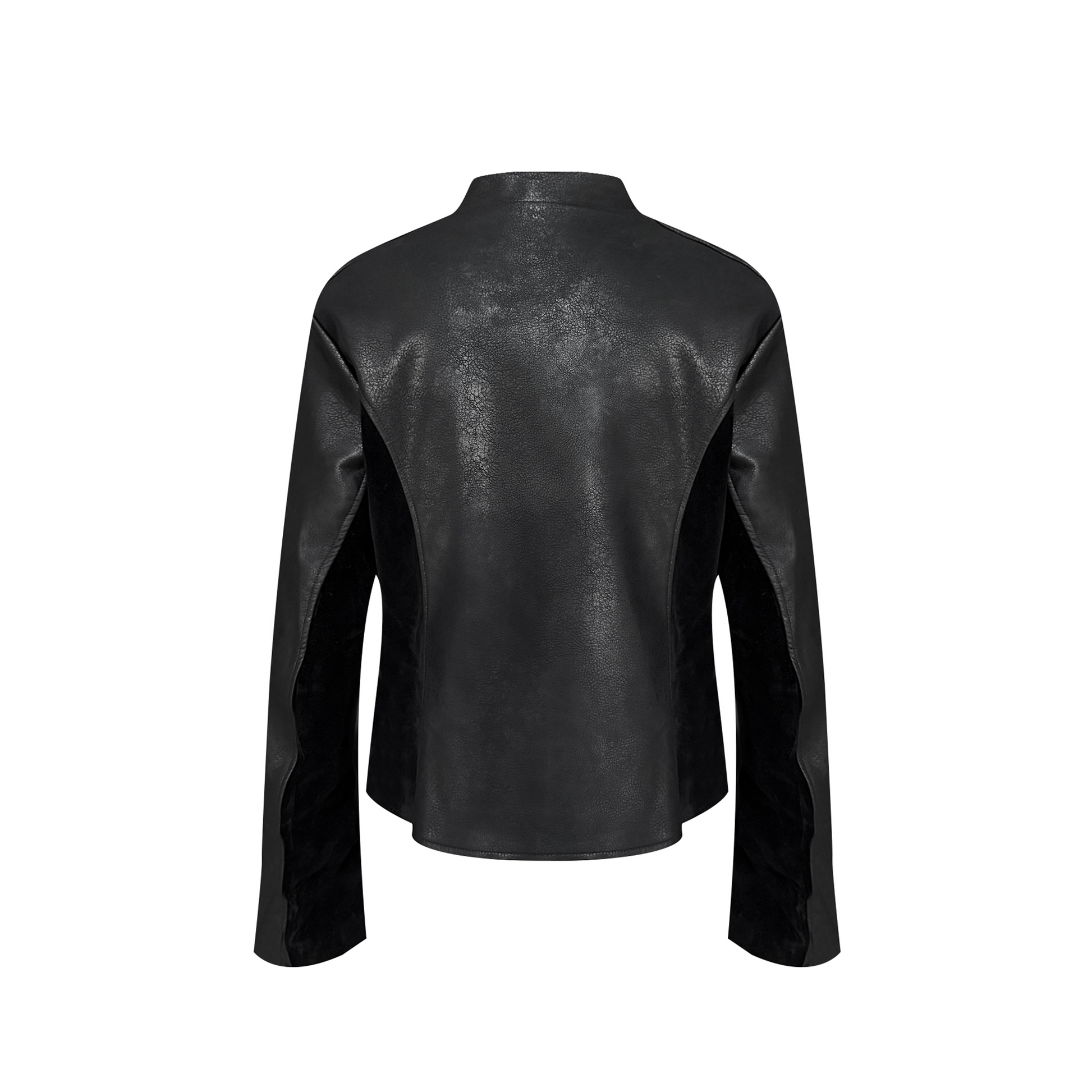 TH4SWE Retro Ornate Buckled Faux Leather Jacket-Jacket-S-Free Shipping Leatheretro