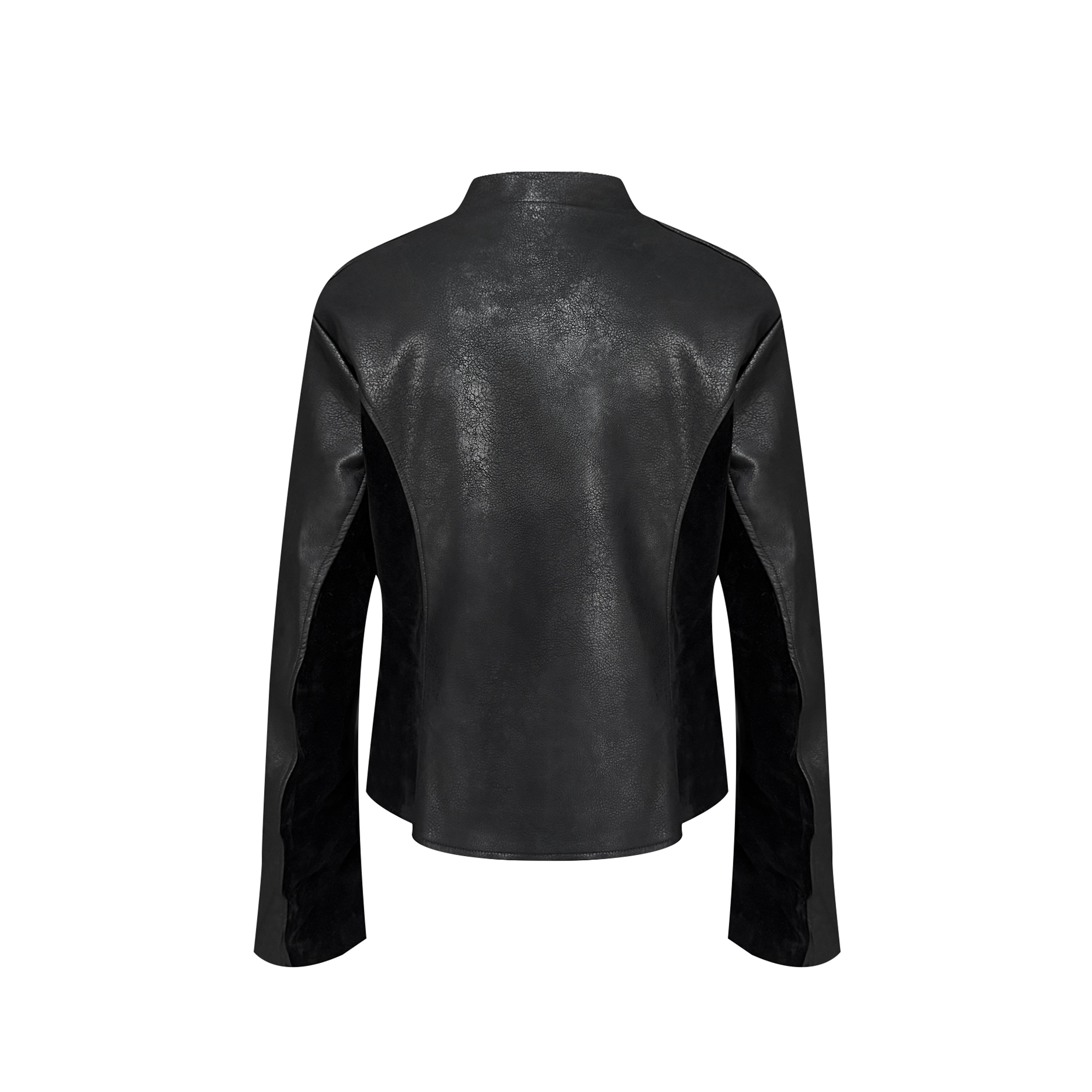 TH4SWE Retro Ornate Buckled Faux Leather Jacket-Jacket-S-Free Shipping Leatheretro