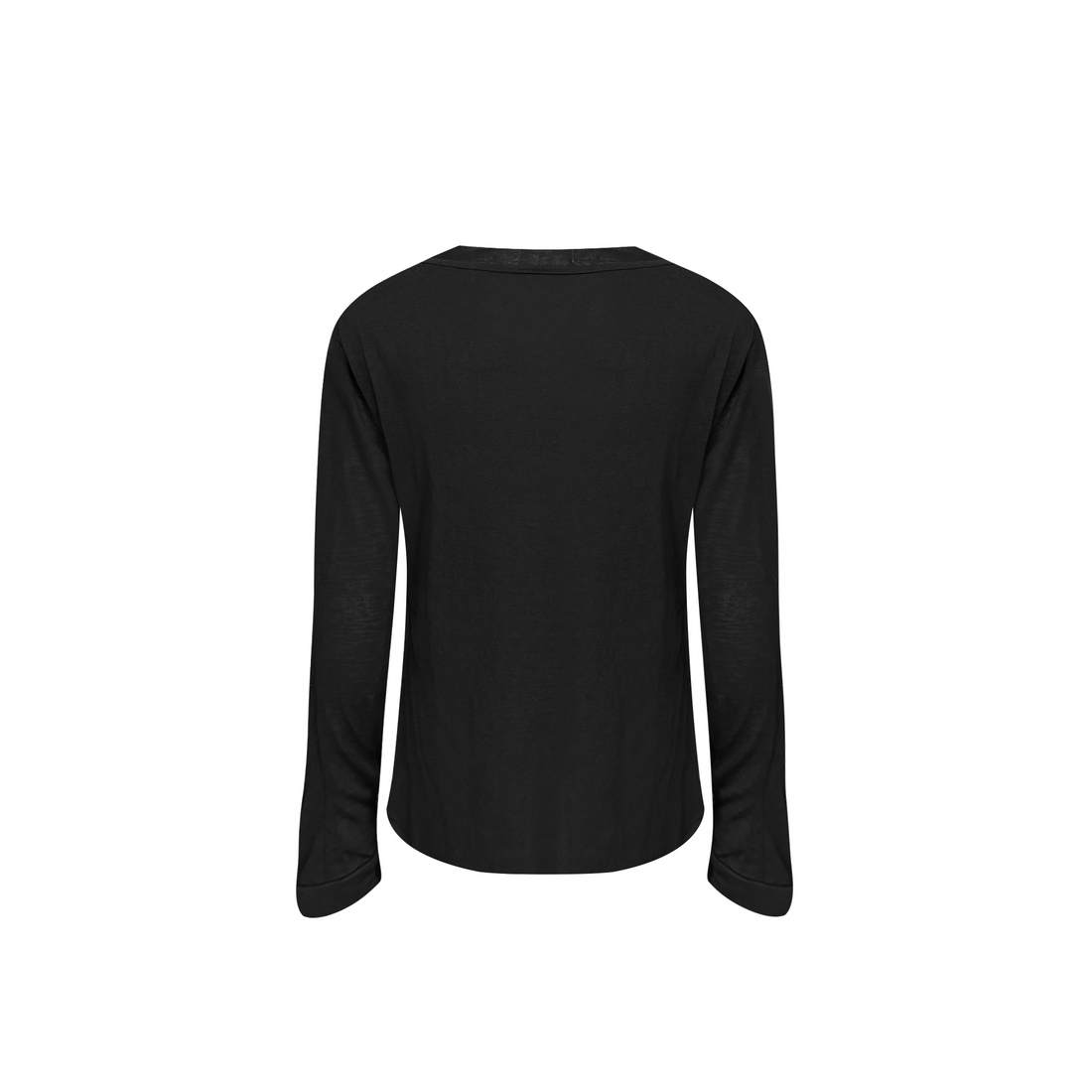 TH4SWE Layered-Collar Studded Henley Long-Sleeve Tee-L/S Tee-S-Free Shipping Leatheretro