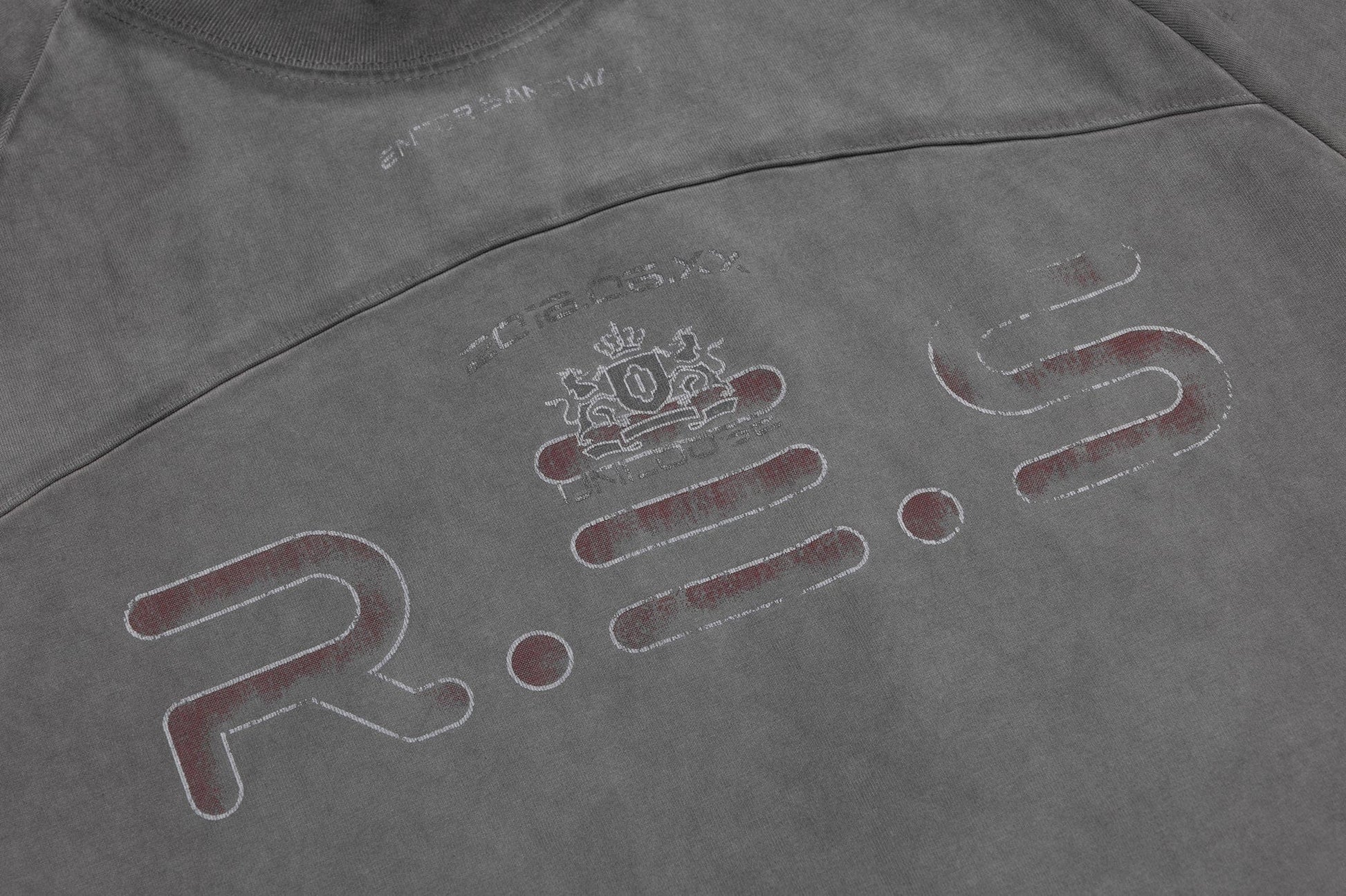 OVDY Graphic Faded Raglan Sorona T-Shirt-T Shirt-Gray-S-Free Shipping Leatheretro