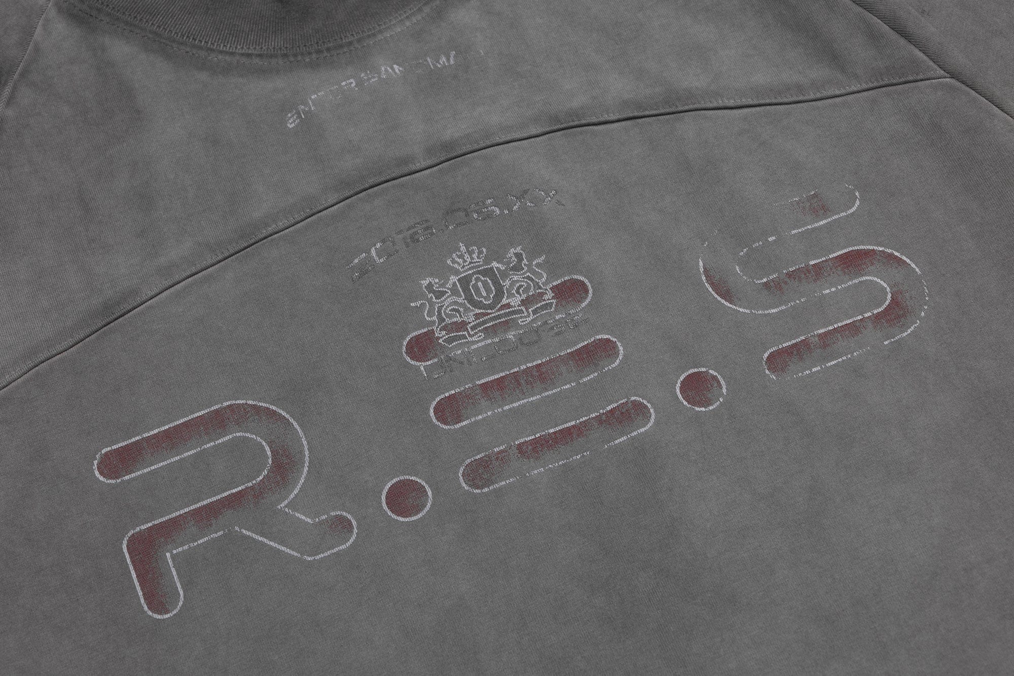 OVDY Graphic Faded Raglan Sorona T-Shirt-T Shirt-Gray-S-Free Shipping Leatheretro