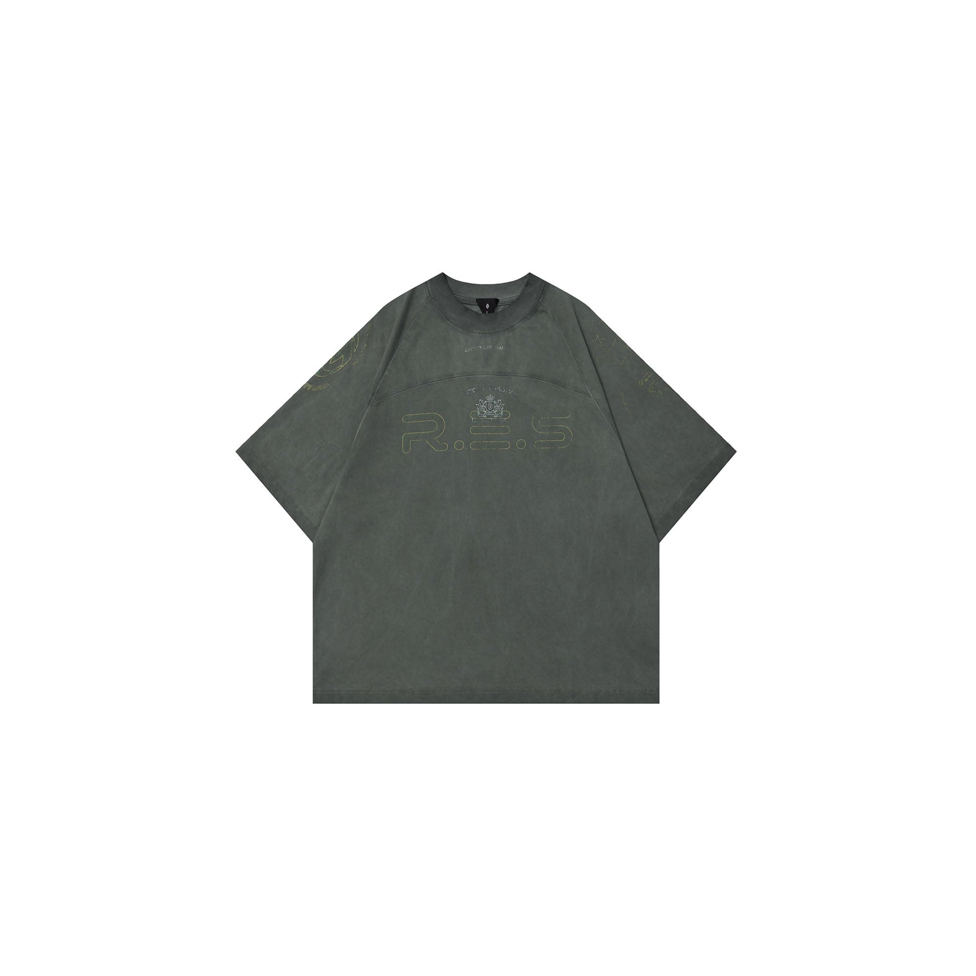 OVDY Graphic Faded Raglan Sorona T-Shirt-T Shirt-Green-S-Free Shipping Leatheretro