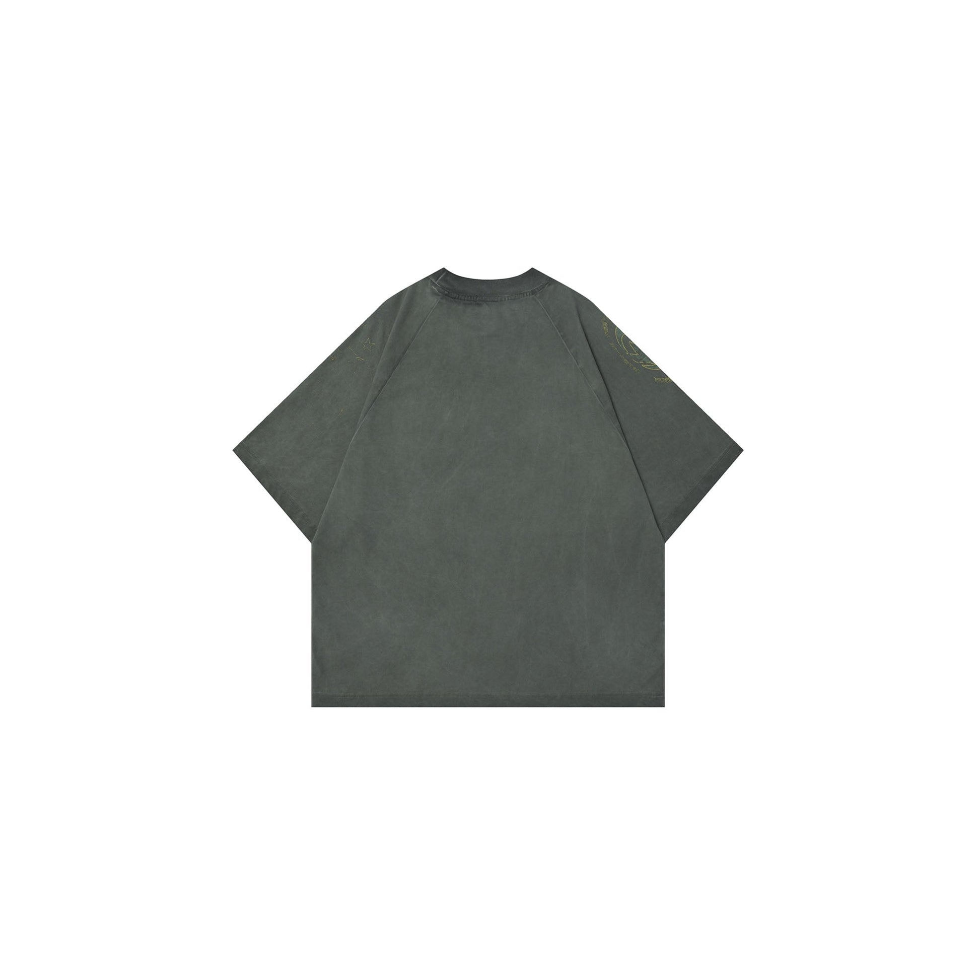 OVDY Graphic Faded Raglan Sorona T-Shirt-T Shirt-Gray-S-Free Shipping Leatheretro