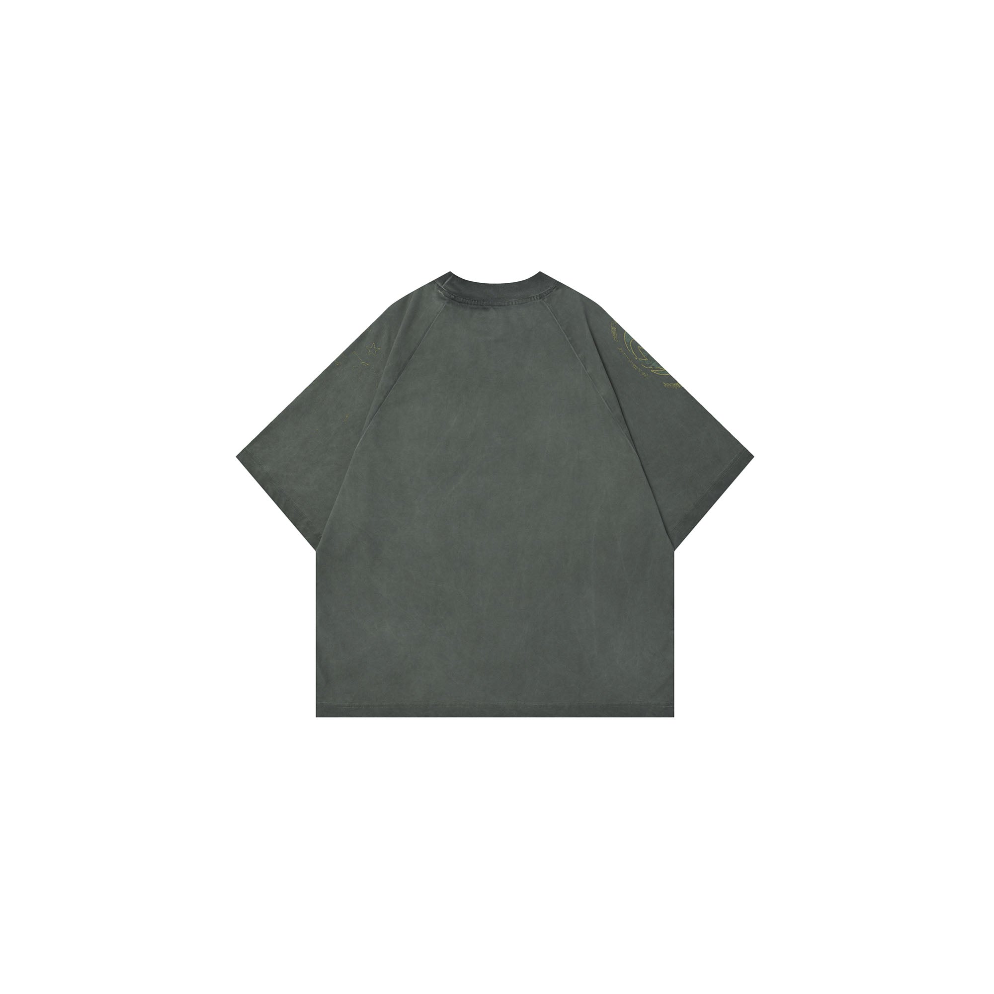 OVDY Graphic Faded Raglan Sorona T-Shirt-T Shirt-Gray-S-Free Shipping Leatheretro