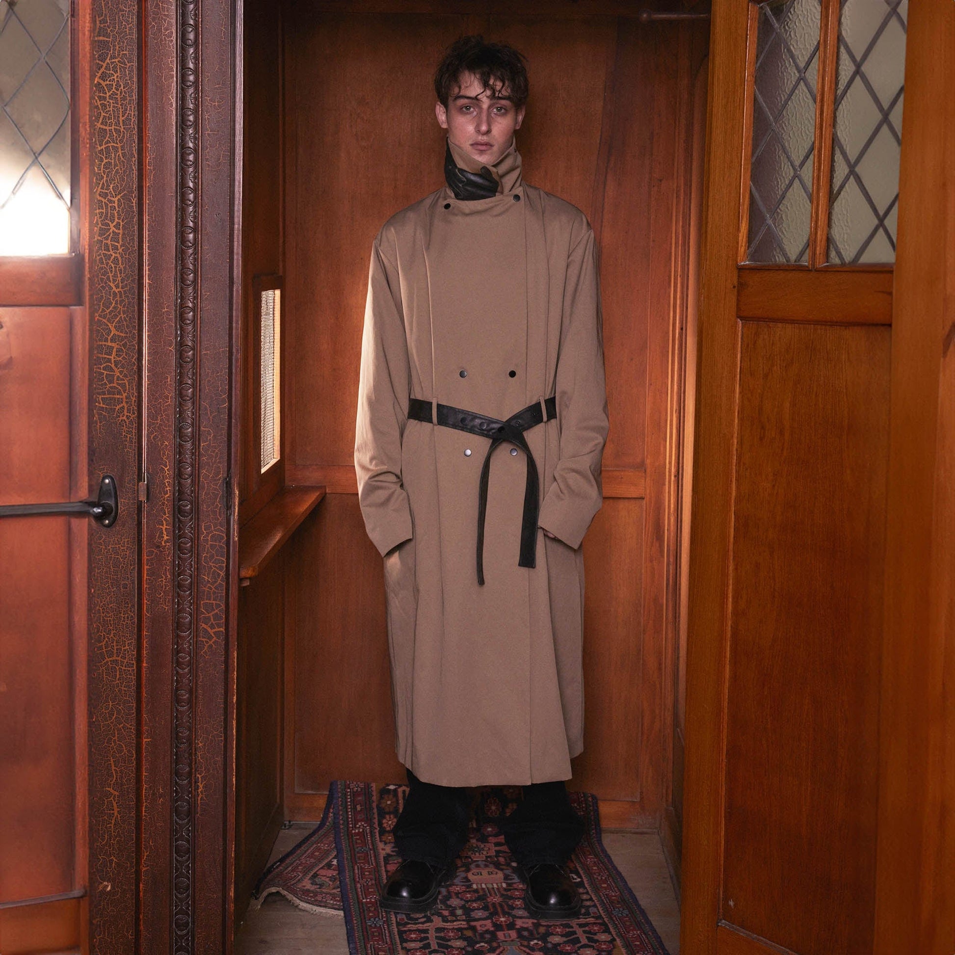 KADAKADA Choking Glove Trench Coat-Jacket-M-Free Shipping Leatheretro