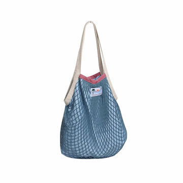 ONADAILYBASIS Sunset Mesh Tote with Contrast Inner Pouch-Other Accessories-One Size-Blue-Free Shipping Leatheretro