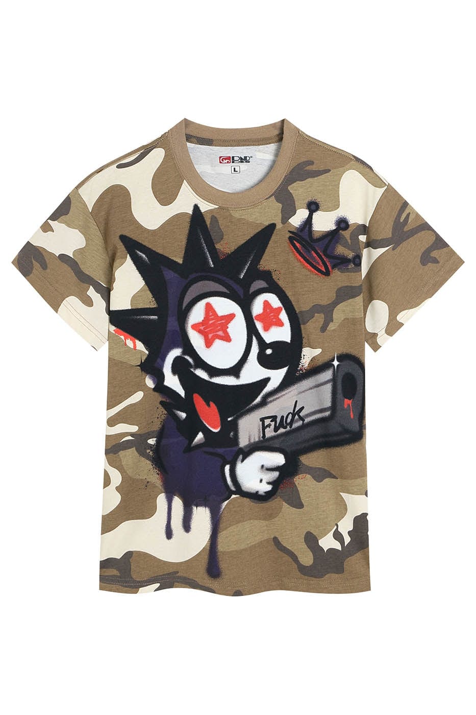 DND4DES Felix Camo Graffiti T-Shirt-T Shirt-S-Free Shipping Leatheretro