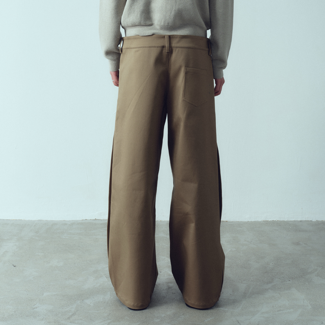 KADAKADA Dual-Waist Contrast Panel Trousers-Pants-M-Free Shipping Leatheretro