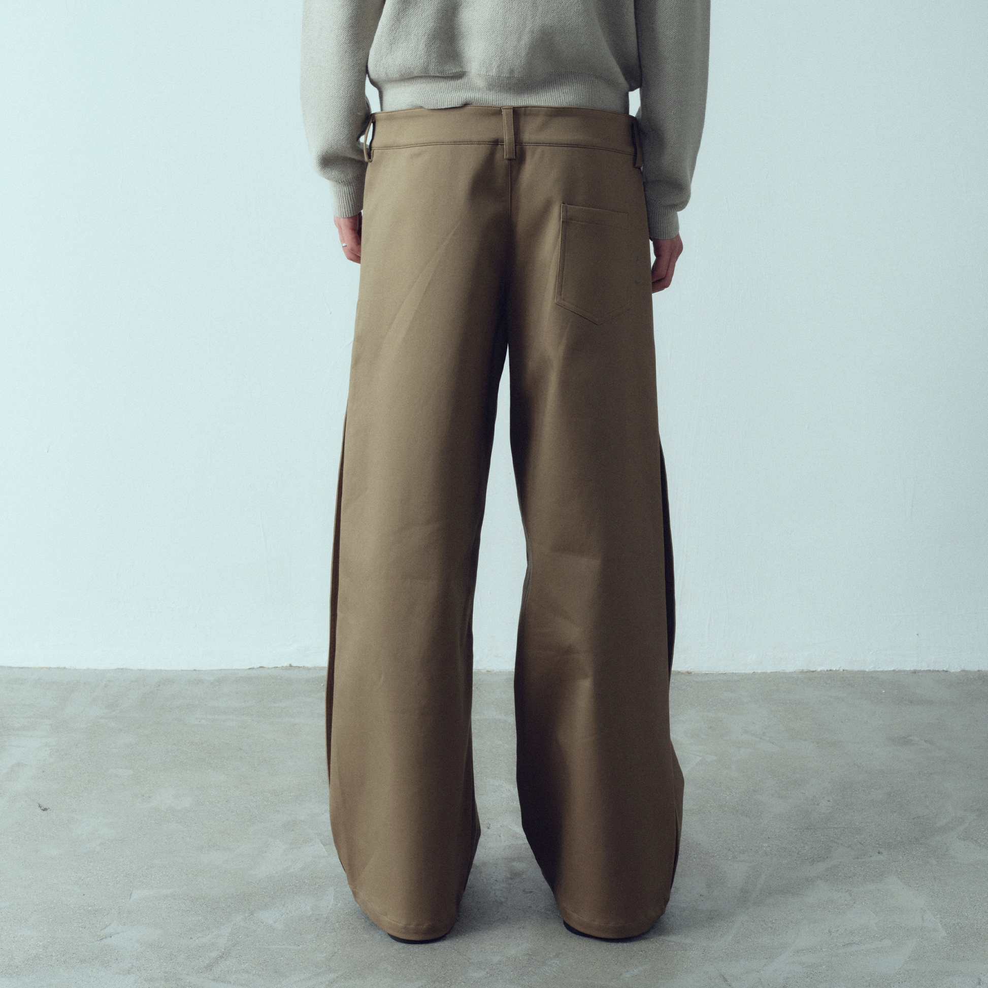 KADAKADA Dual-Waist Contrast Panel Trousers-Pants-M-Free Shipping Leatheretro