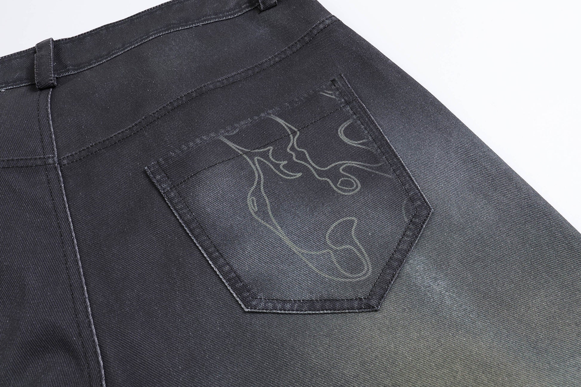 DND4DES Stardust Acid-Washed Jeans-Jeans-S-Free Shipping Leatheretro