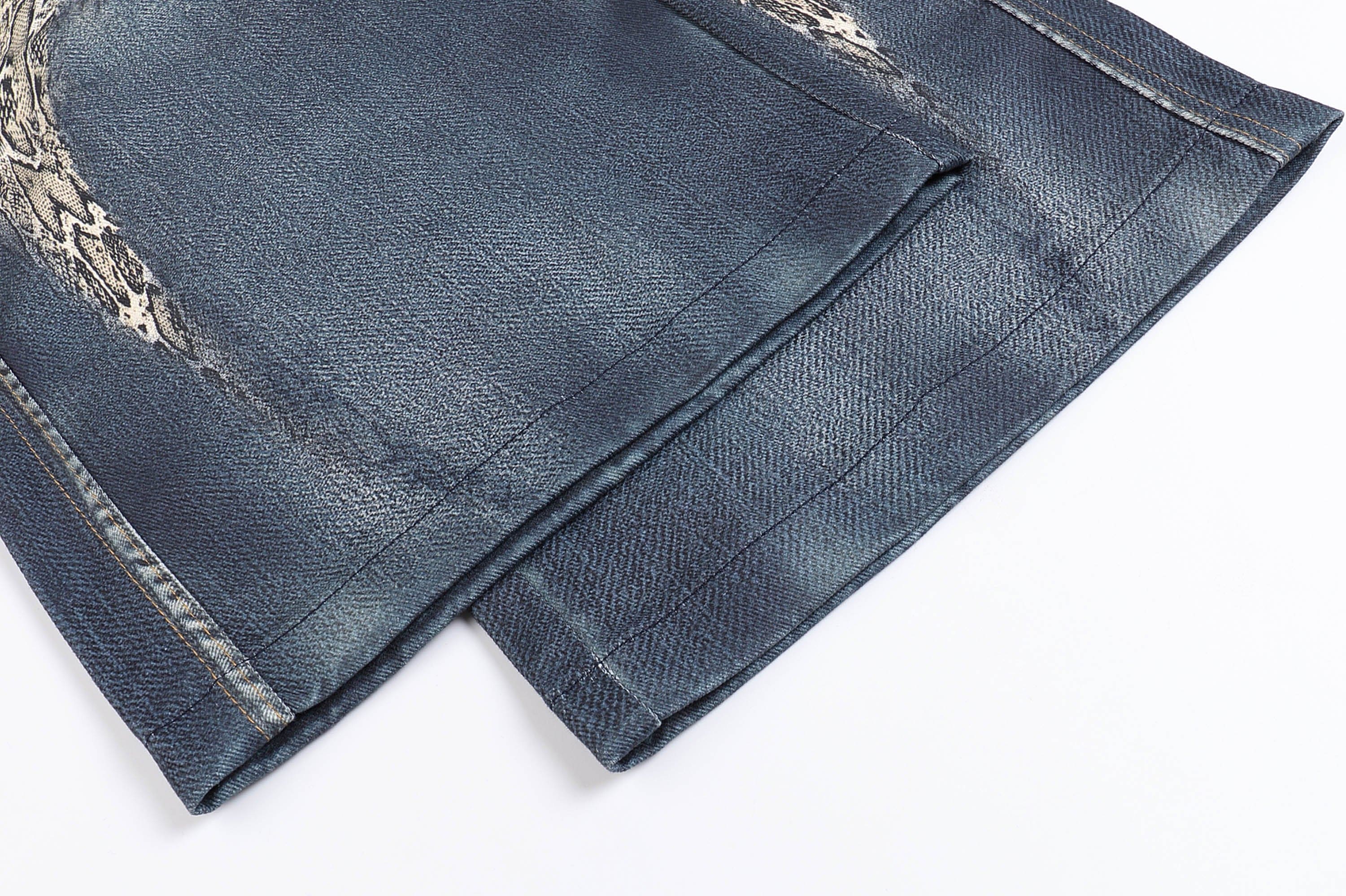 DND4DES×Faychui Leopard Wings Embroidered Wide-Leg Jeans-Jeans-S-Free Shipping Leatheretro