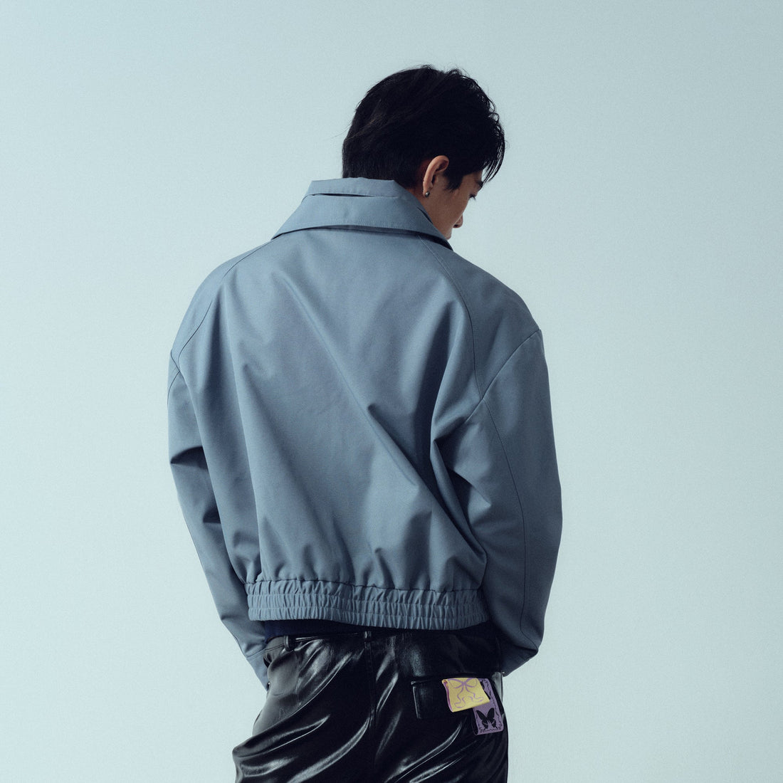 KADAKADA Double-Collar Shielded Utility Cropped Jacket-Jacket-M (Preorder)-Free Shipping Leatheretro
