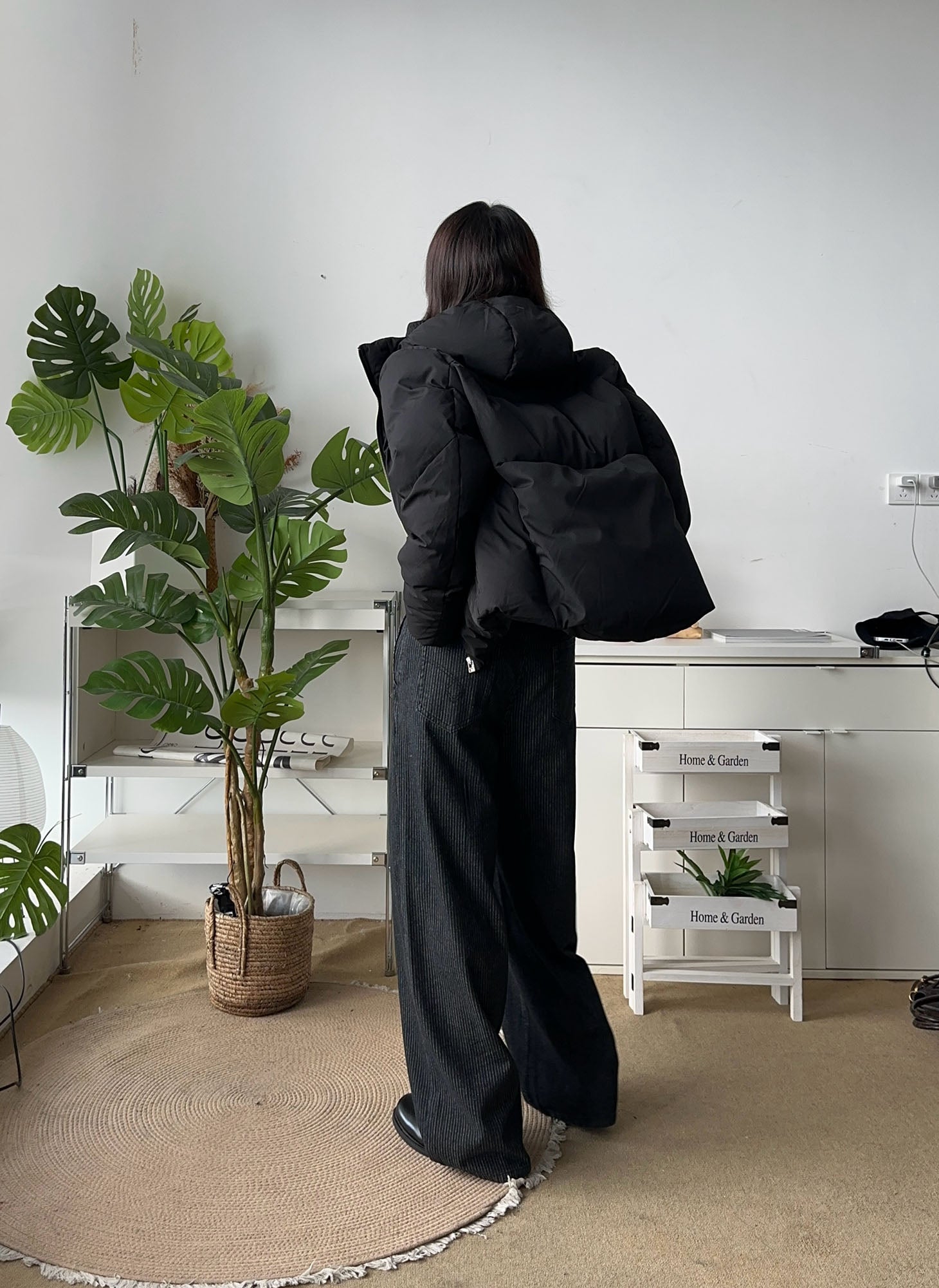 OKAYTHXBYE Classic Pleated Wide-Leg Jeans-Jeans-S-Black-Free Shipping Leatheretro