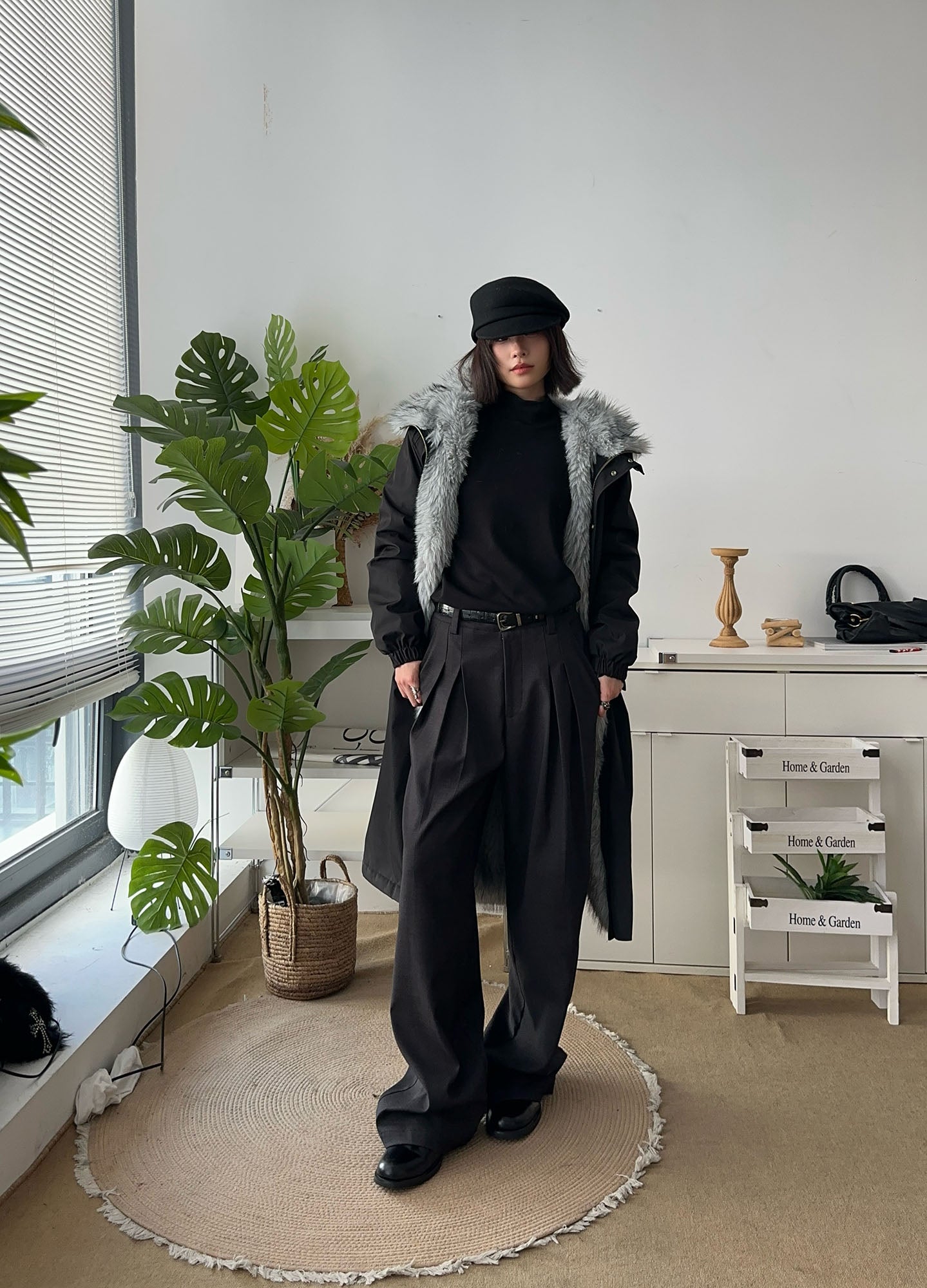 OKAYTHXBYE Faux Fur Lined Oversized Parka-Jacket-S (Preorder)-Free Shipping Leatheretro