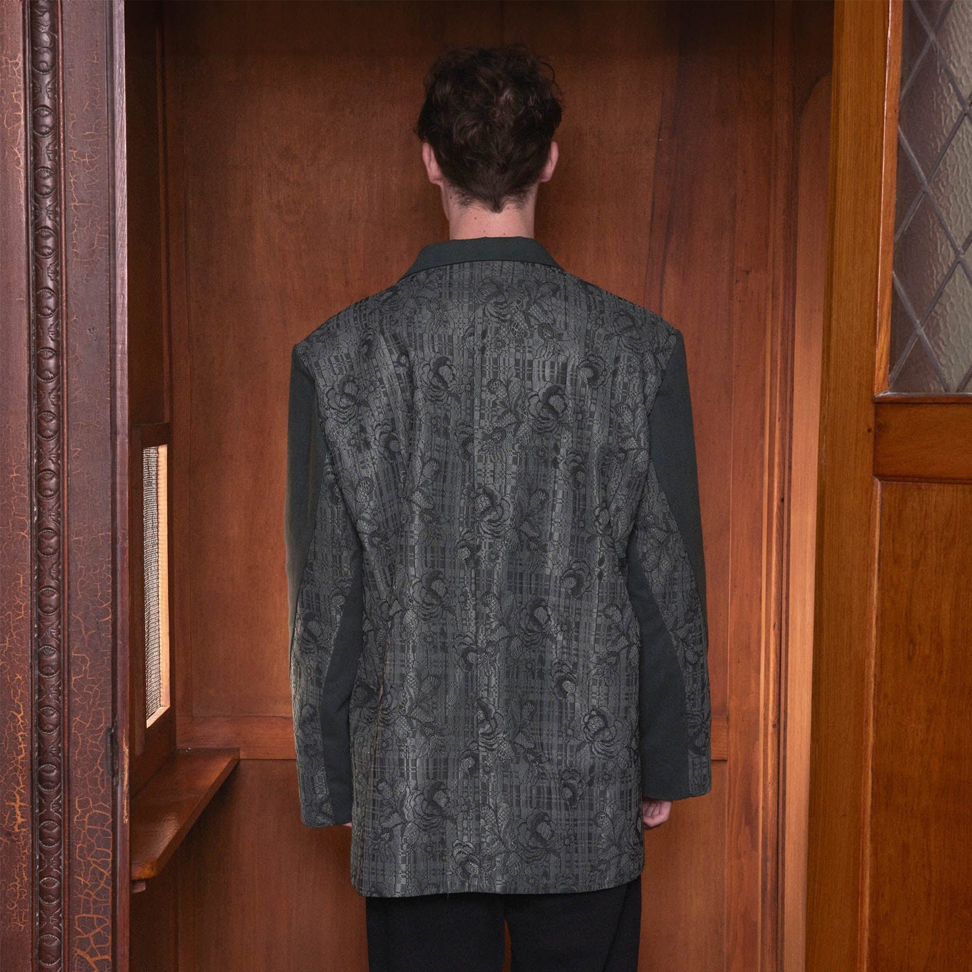 KADAKADA Floral Lace Patchwork Blazer-Jacket-M-Free Shipping Leatheretro