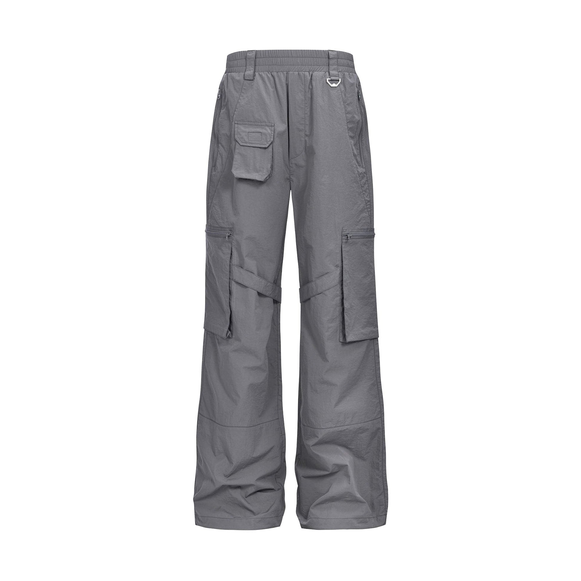 CATSSTAC Utility Multi-Pocket Buckled Cargo Pants-Pants-M-Gray-Free Shipping Leatheretro